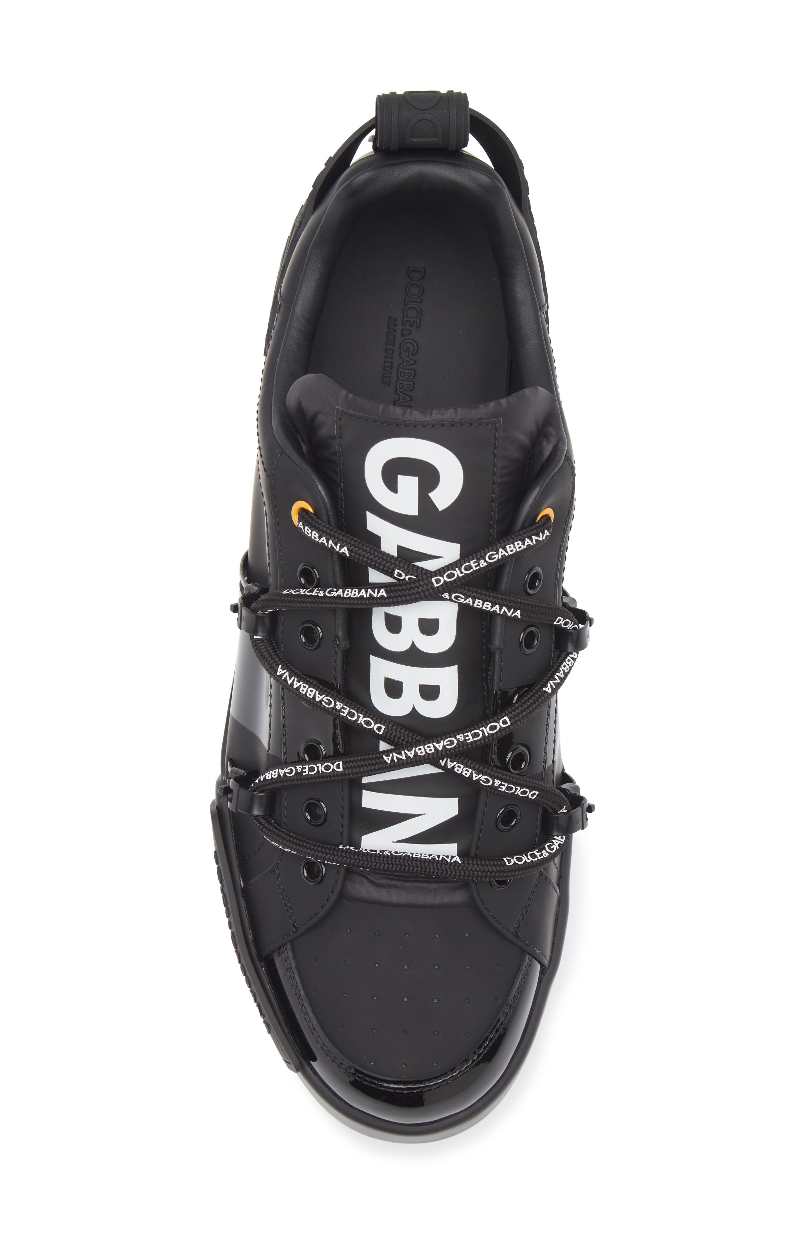 Dolce&Gabbana Portofino Lightweight Sneaker in 89690 Black/White at Nordstrom - 5