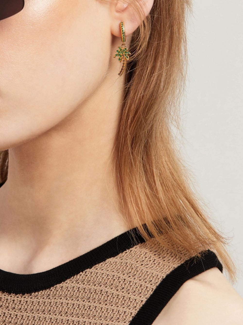 palm tree hoop earrings - 3