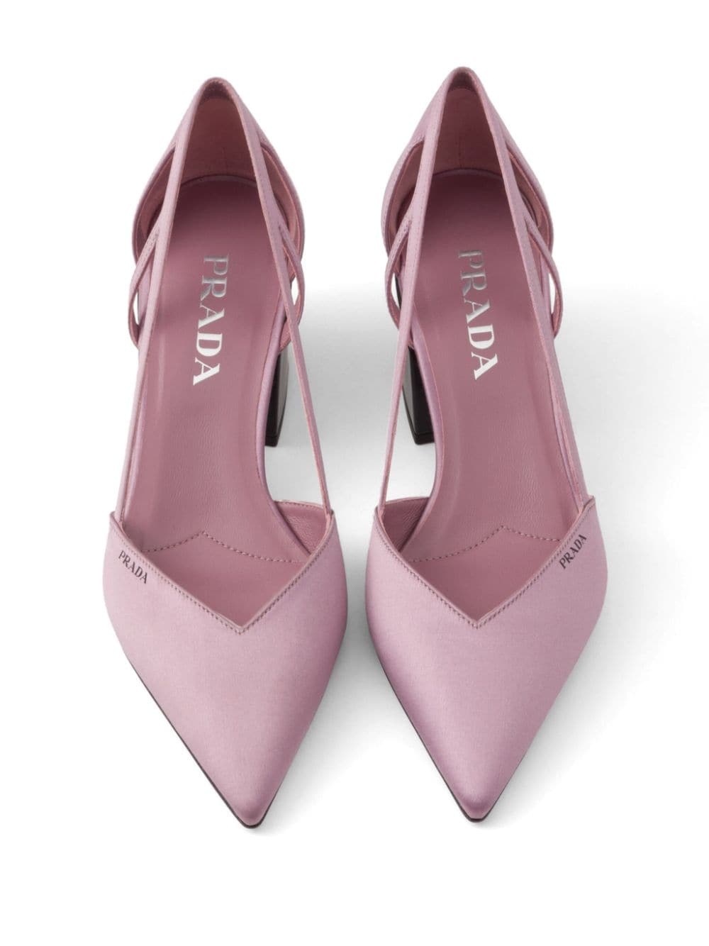 55mm satin cut-out pumps - 4
