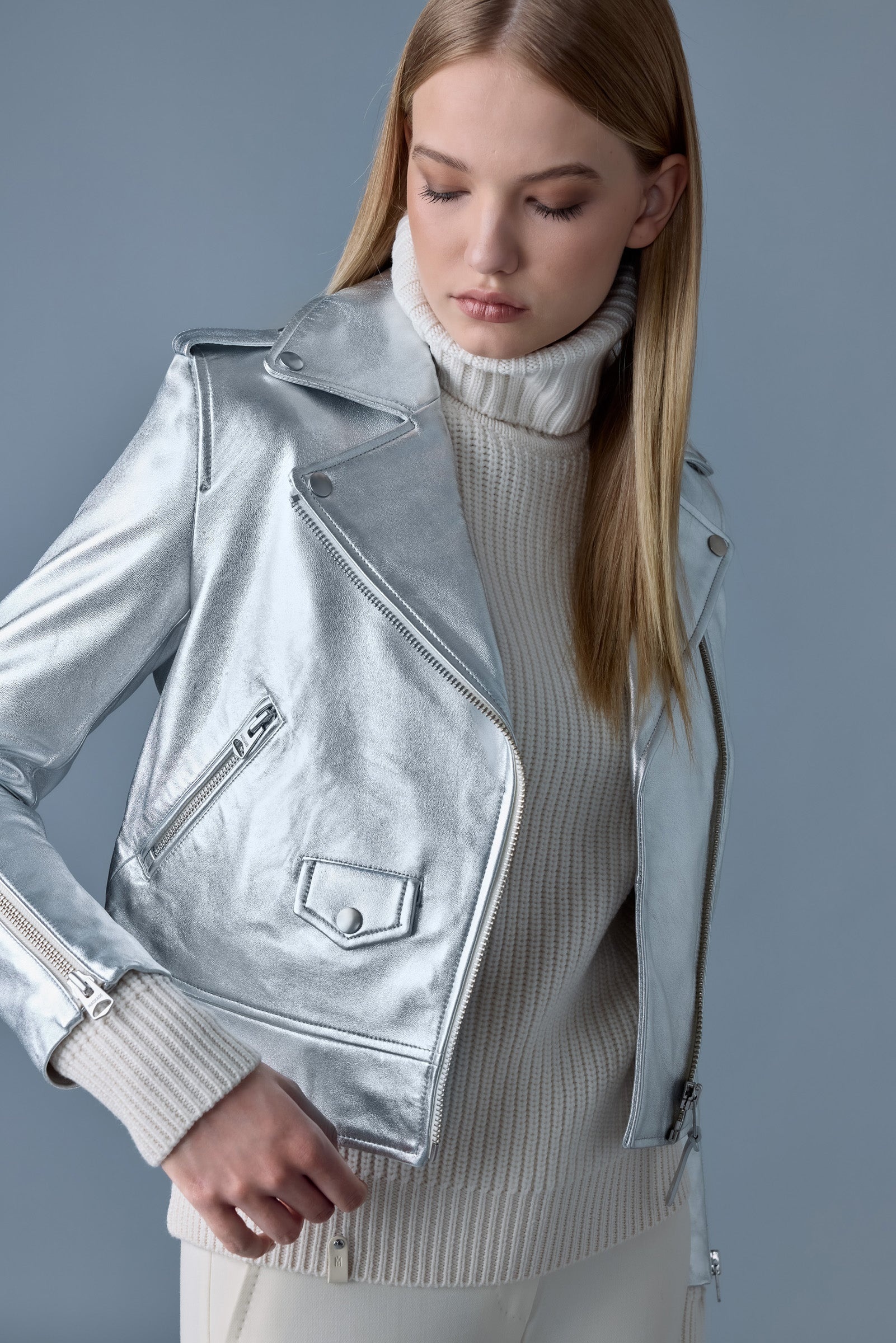 BAYA (R) Leather biker jacket - 5