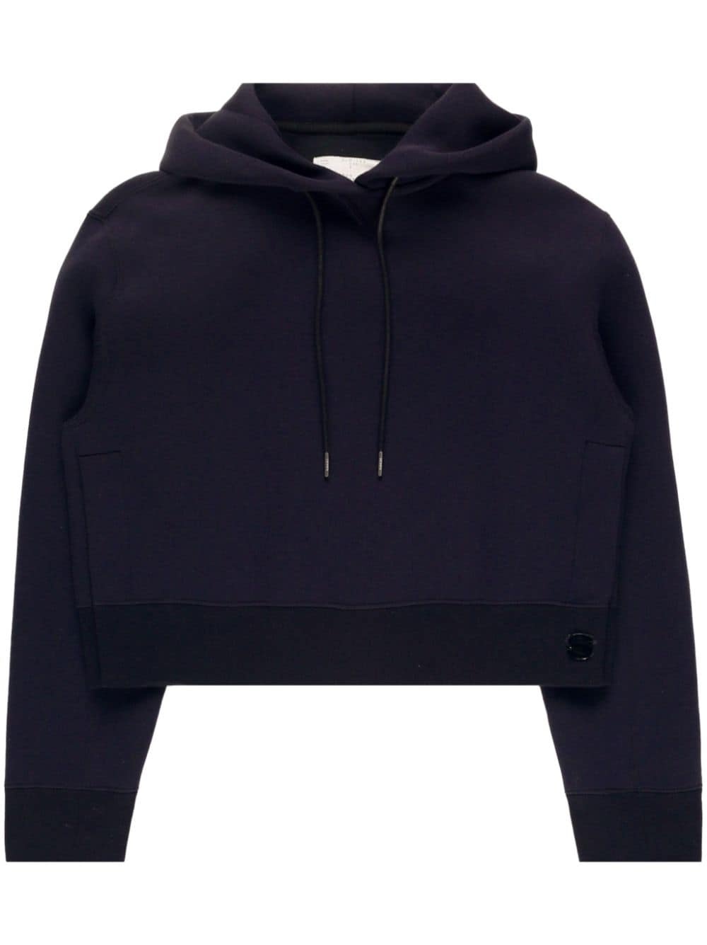 drawstring-hood cropped hoodie - 1