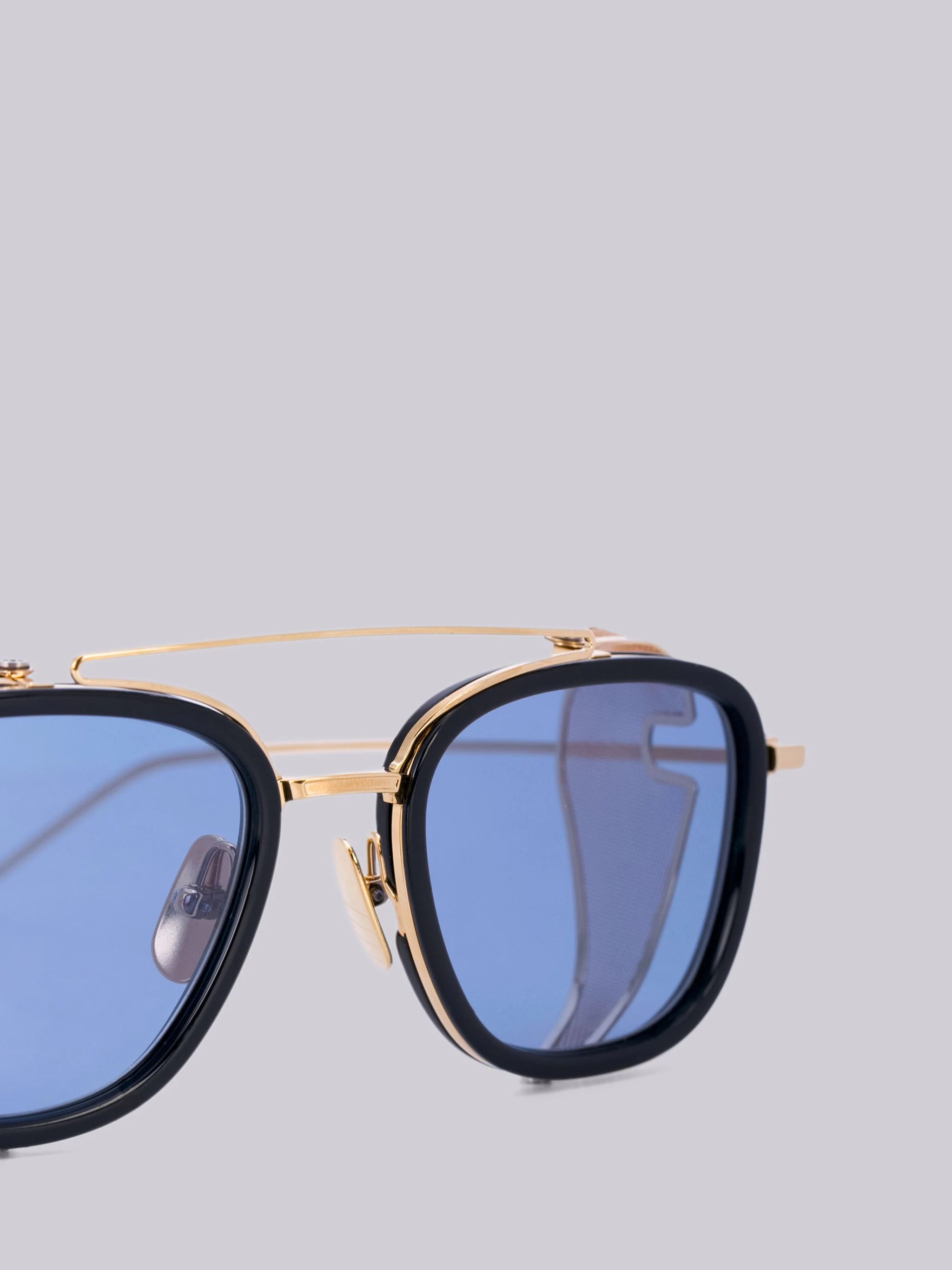 TB808 - Navy and Gold Mesh Sunglasses - 2