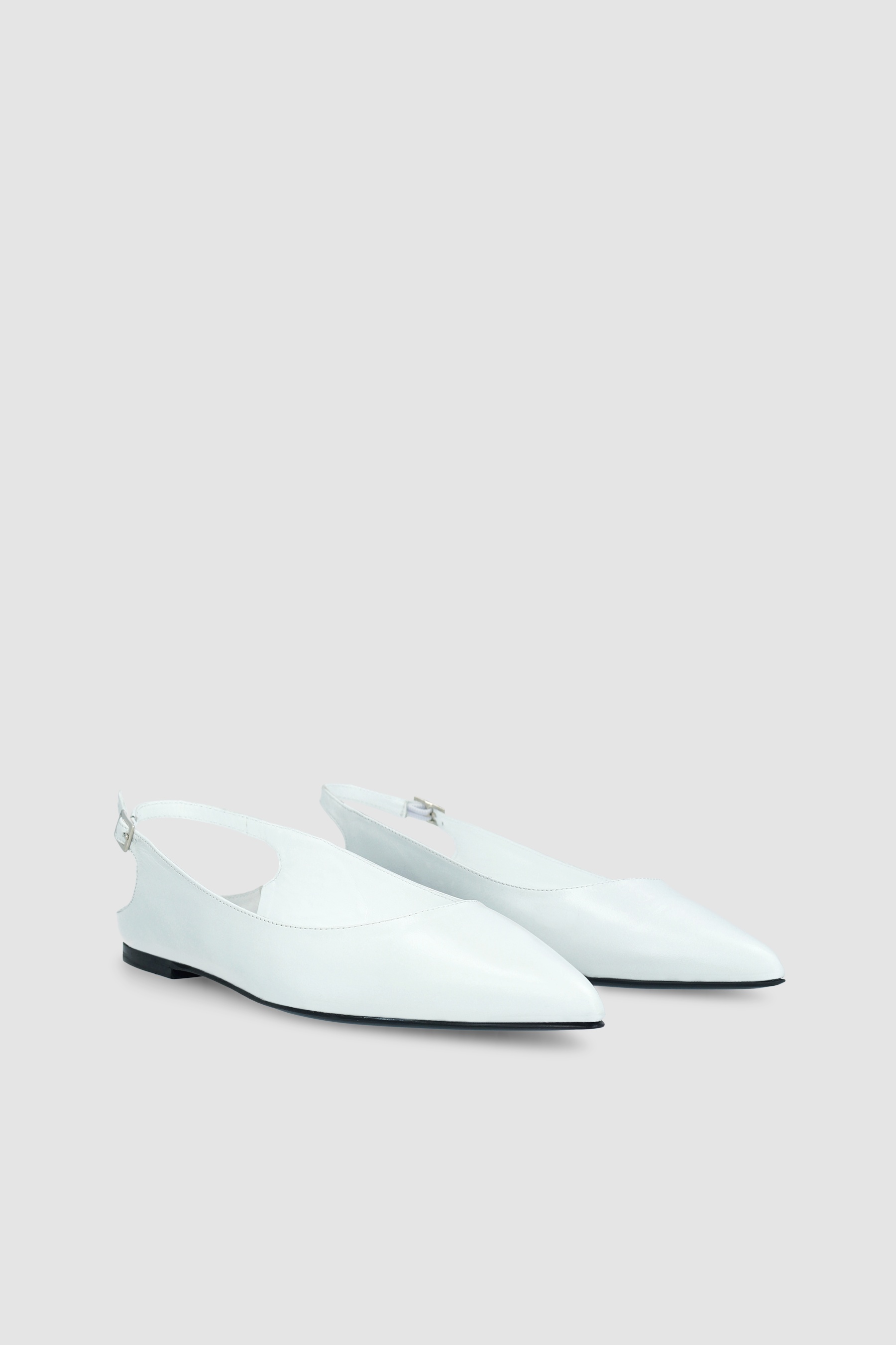 KOYNA BURRATA CREASED CALF LEATHER SLINGBACK FLAT - 2