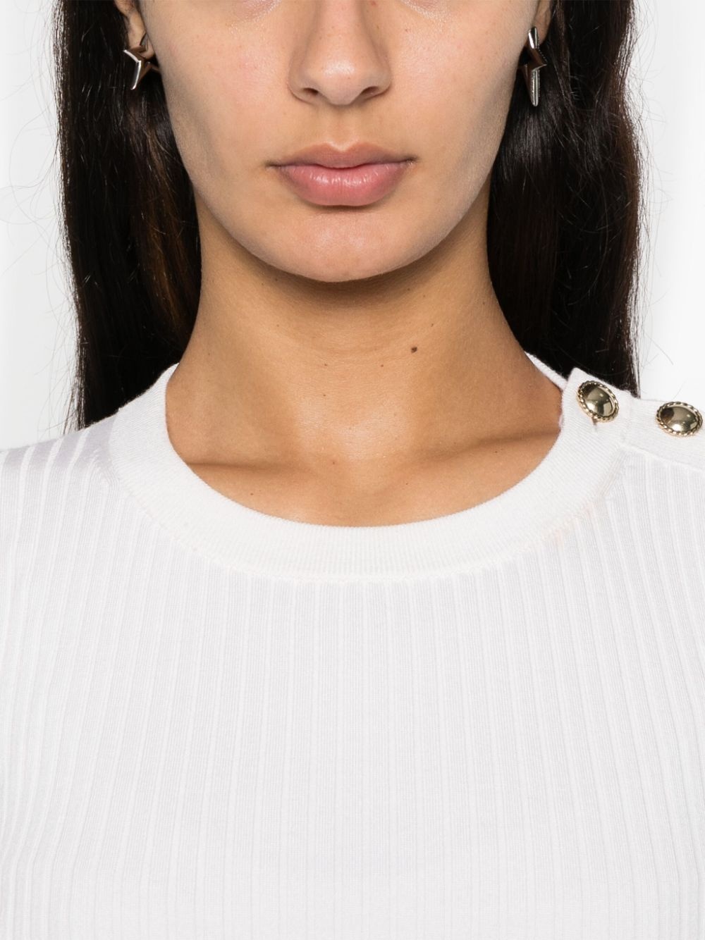 buttoned-shoulder sweater - 5