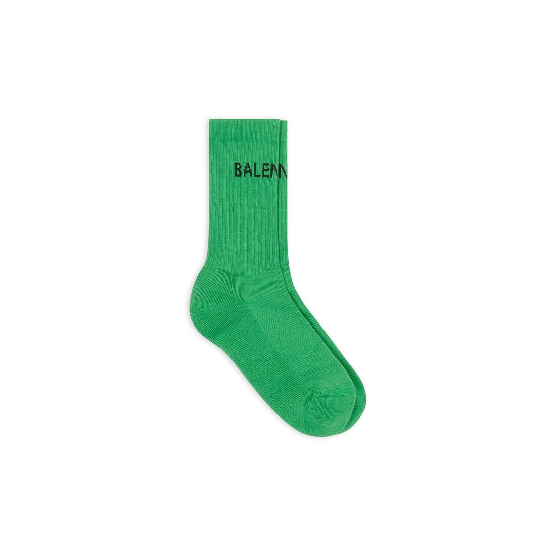 Men's Balenciaga Tennis Socks in Green - 1