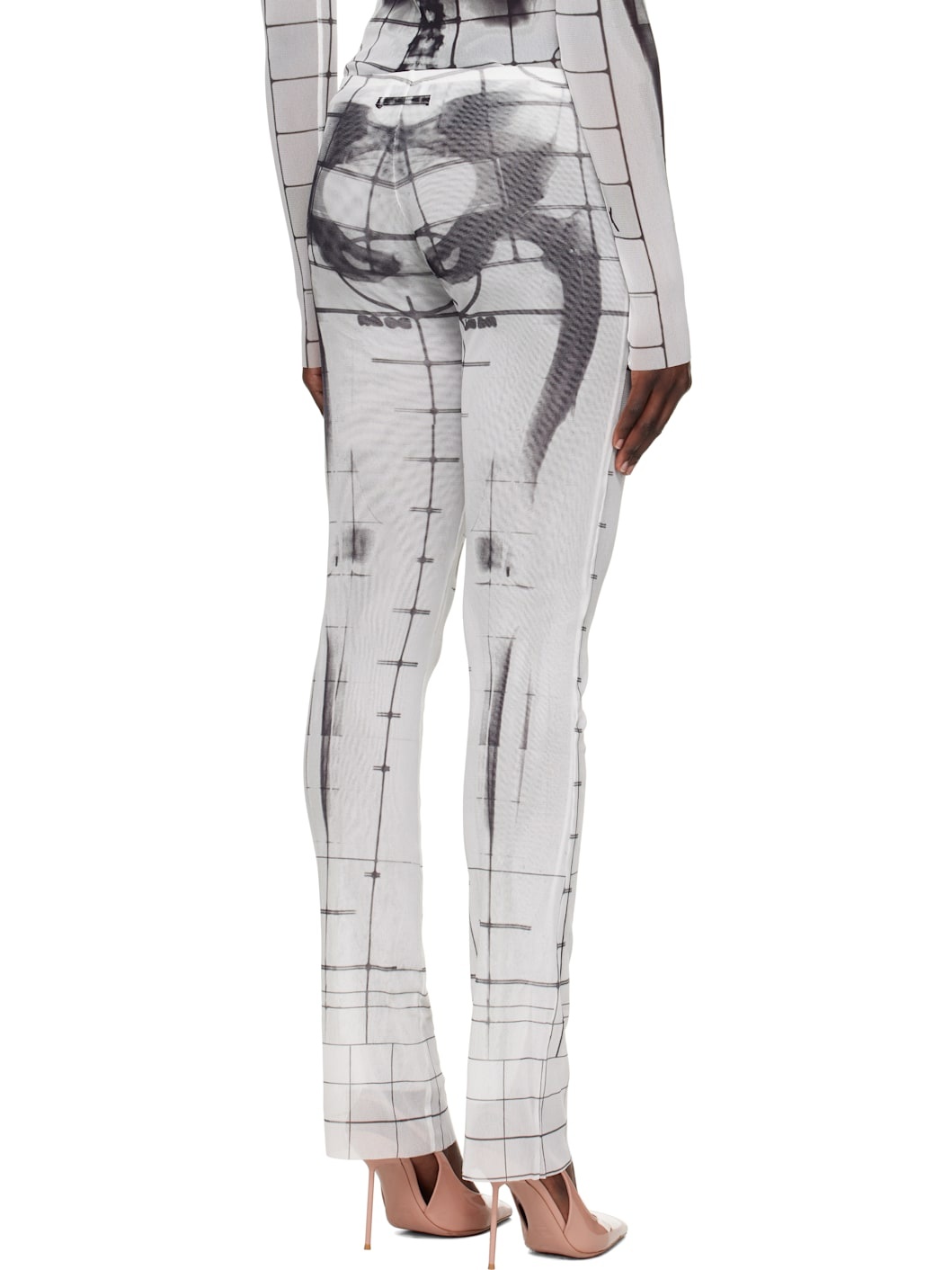 White & Black 'The Squeletor' Lounge Pants - 3