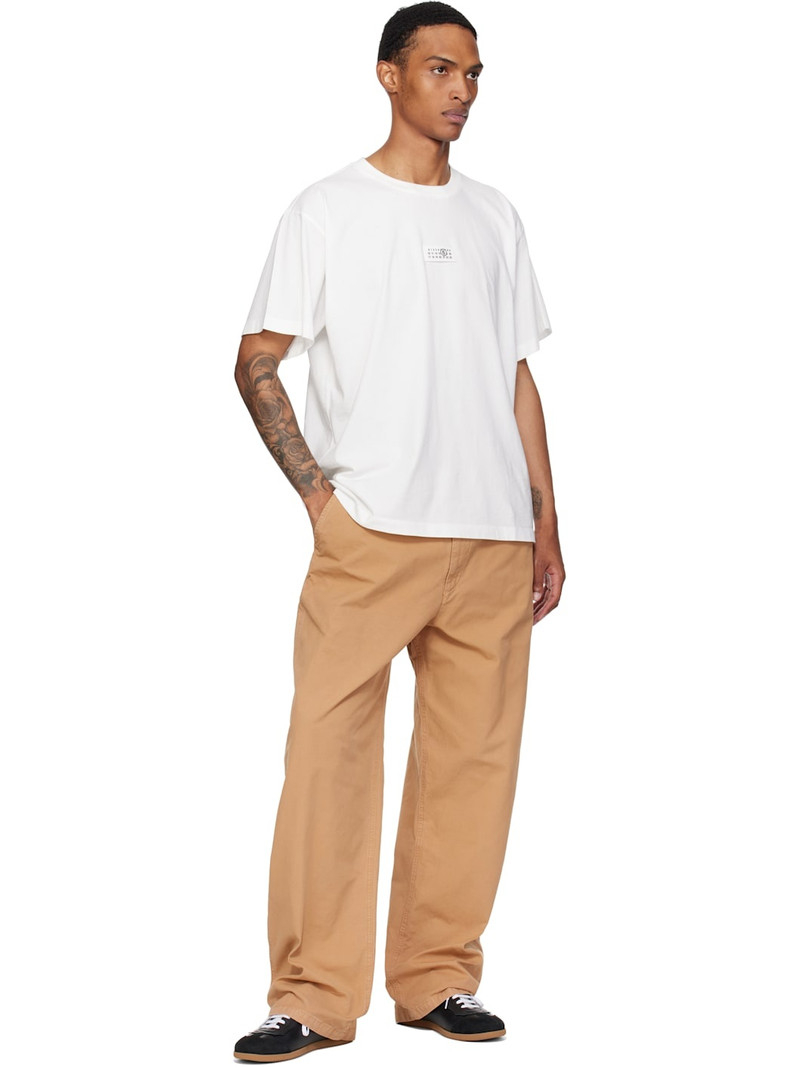MM6 Maison Margiela Beige Cotton Canvas Trousers outlook