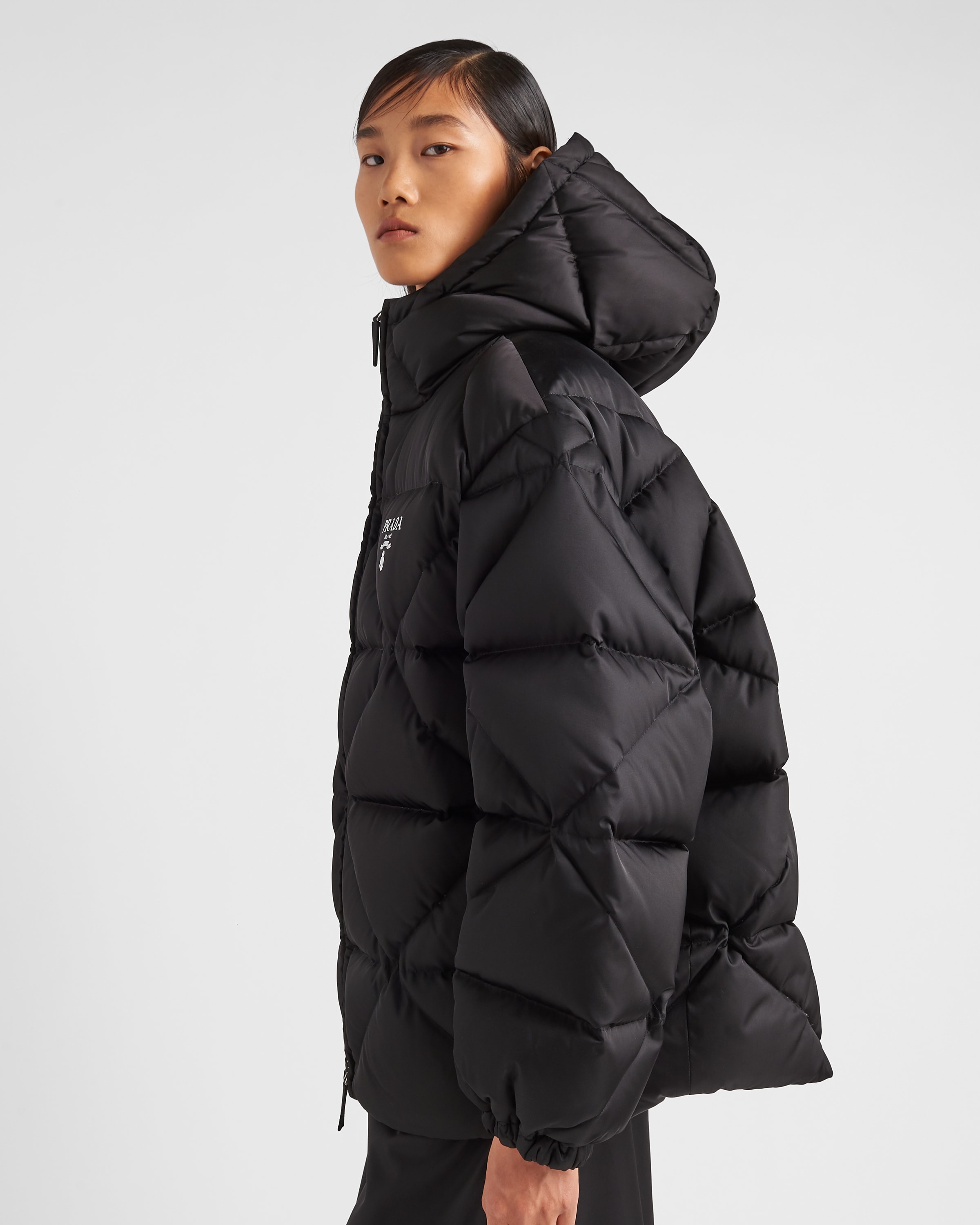 Oversized Re-Nylon Gabardine down jacket - 4