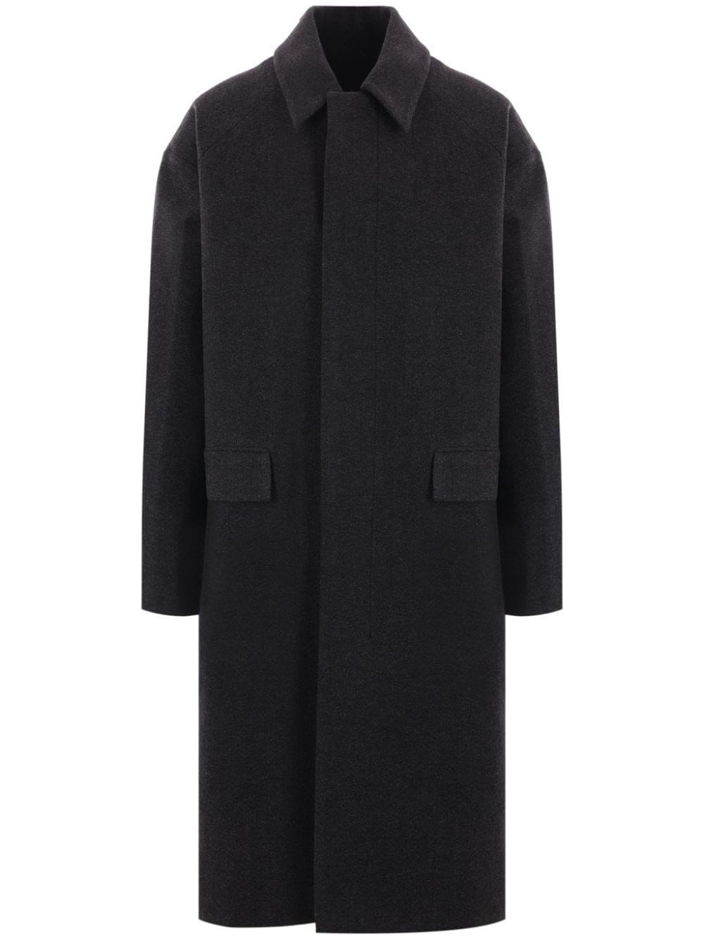 tailored wool-blend coat - 1