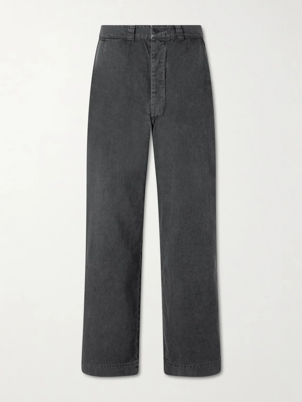 Straight-Leg Cotton-Twill Trousers - 1