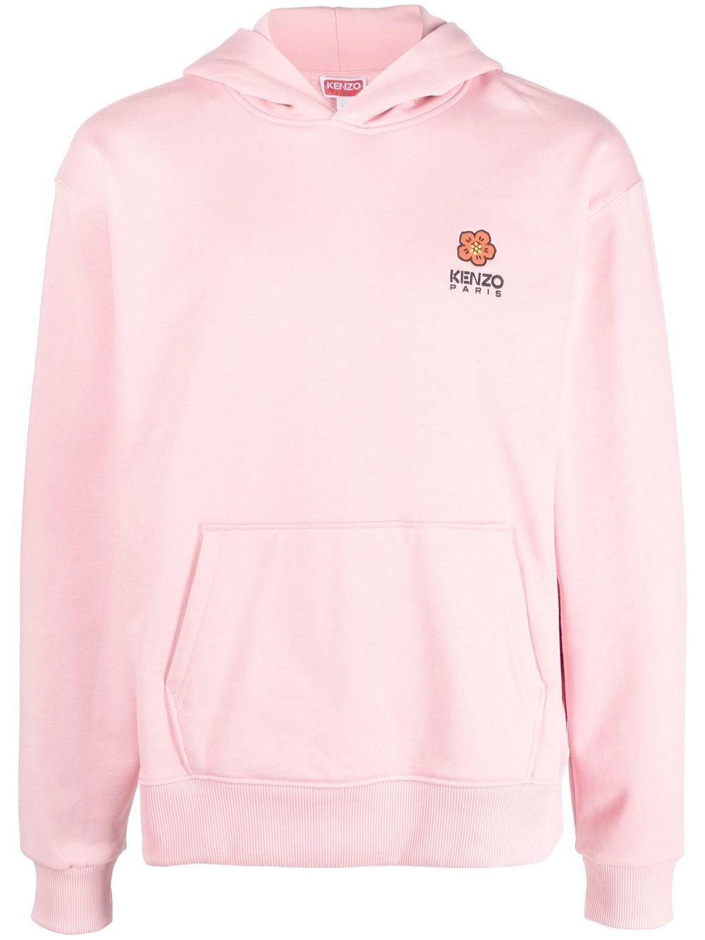 logo-embroidered long-sleeved hoodie - 1