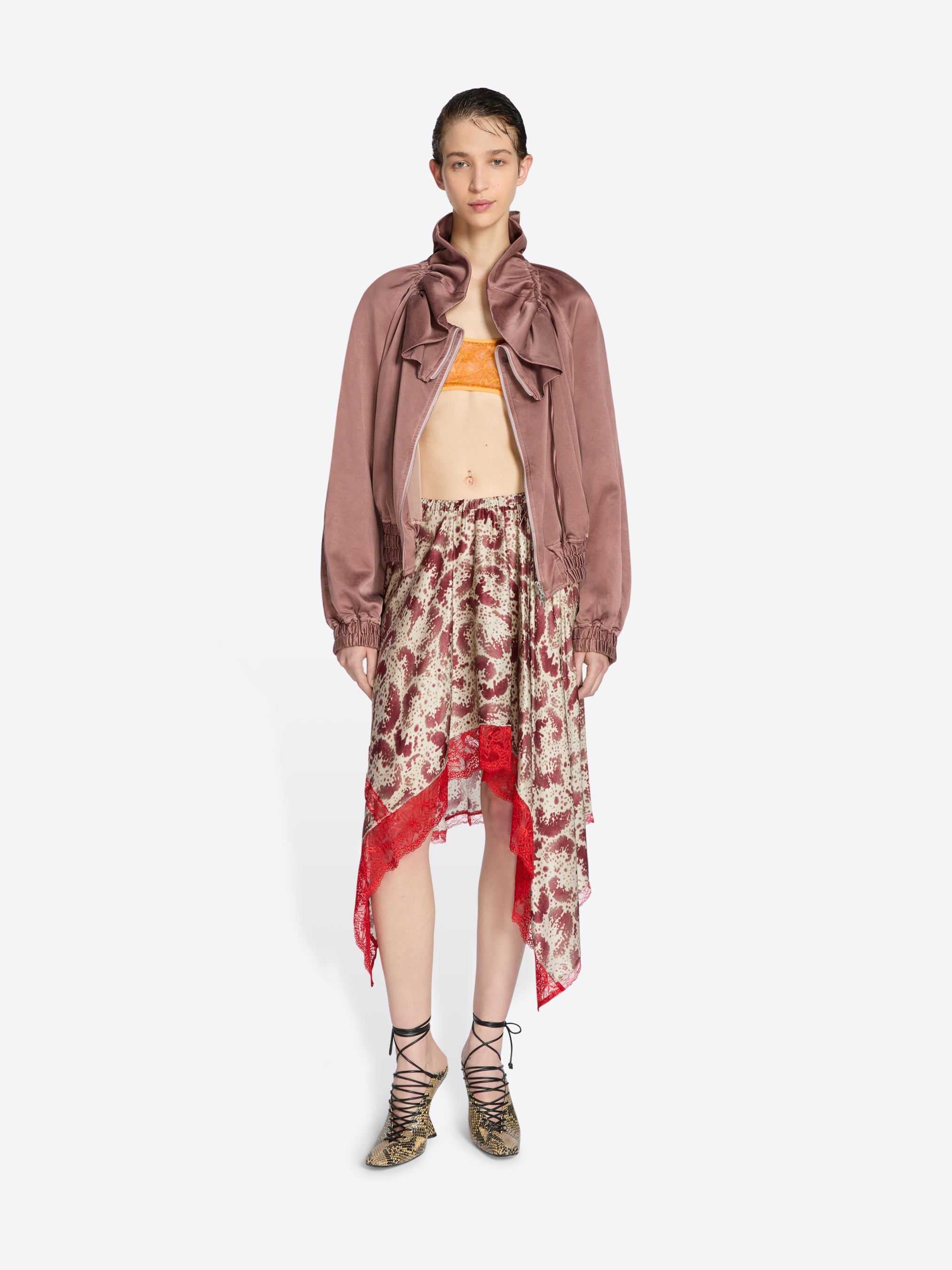 ASYMMETRICAL SILK SKIRT - 2