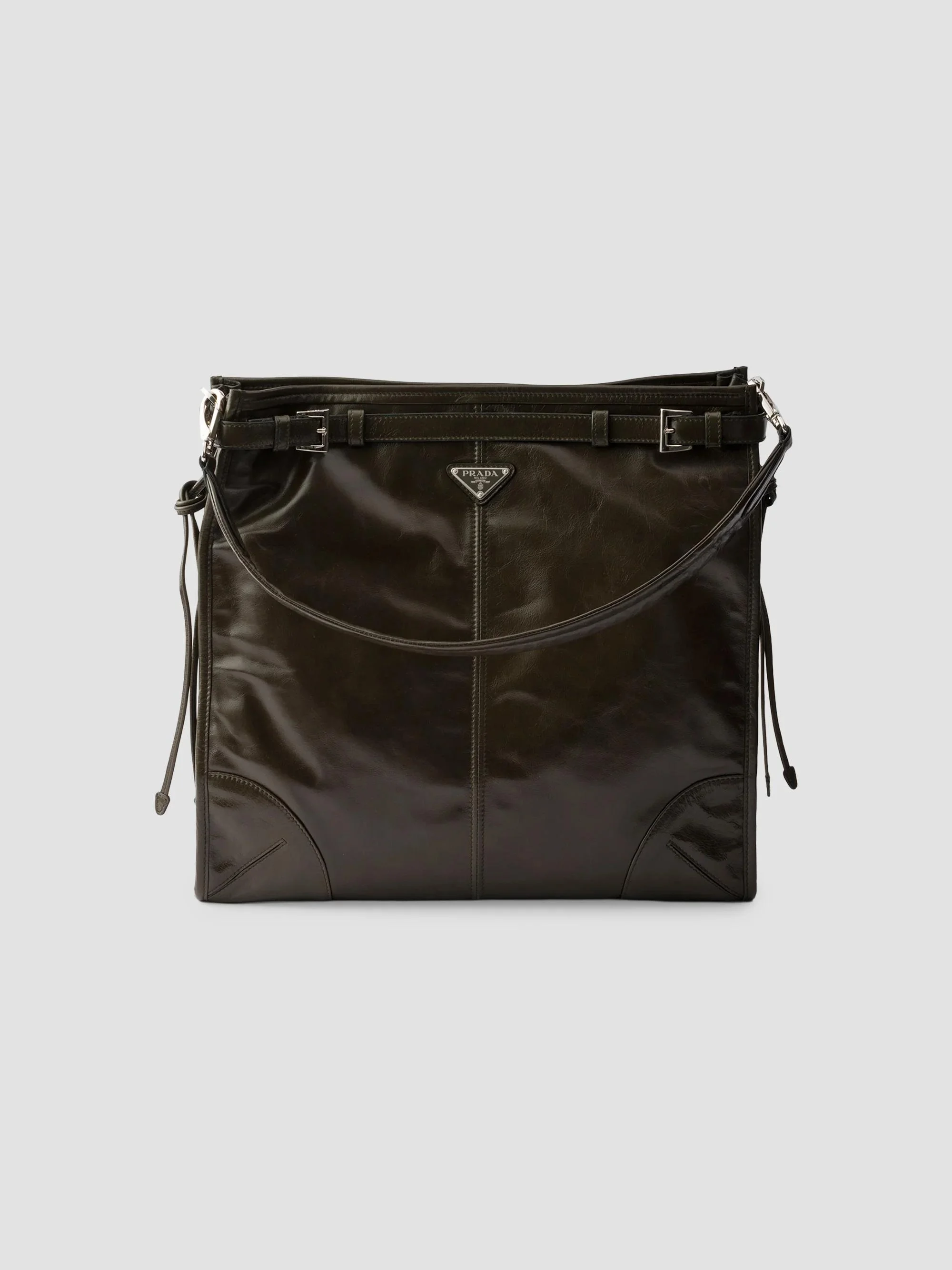 Men's Bonnie Leather Shoulder Bag - Green - 1