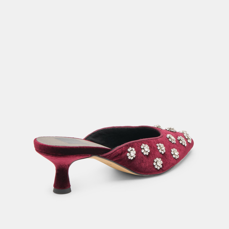 CLARA HEELS BORDEAUX VELVET 5