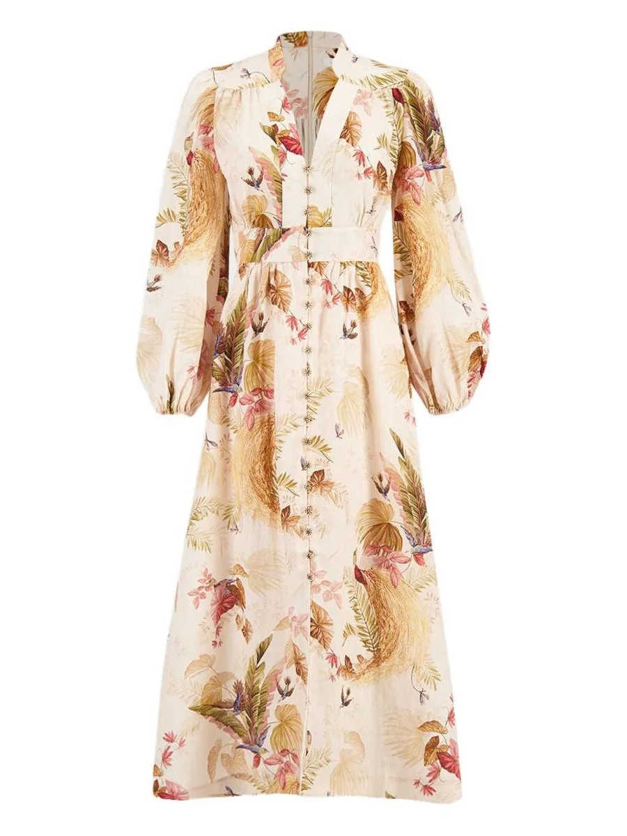 Zimmermann Ascension Printed Linen Dress - 1