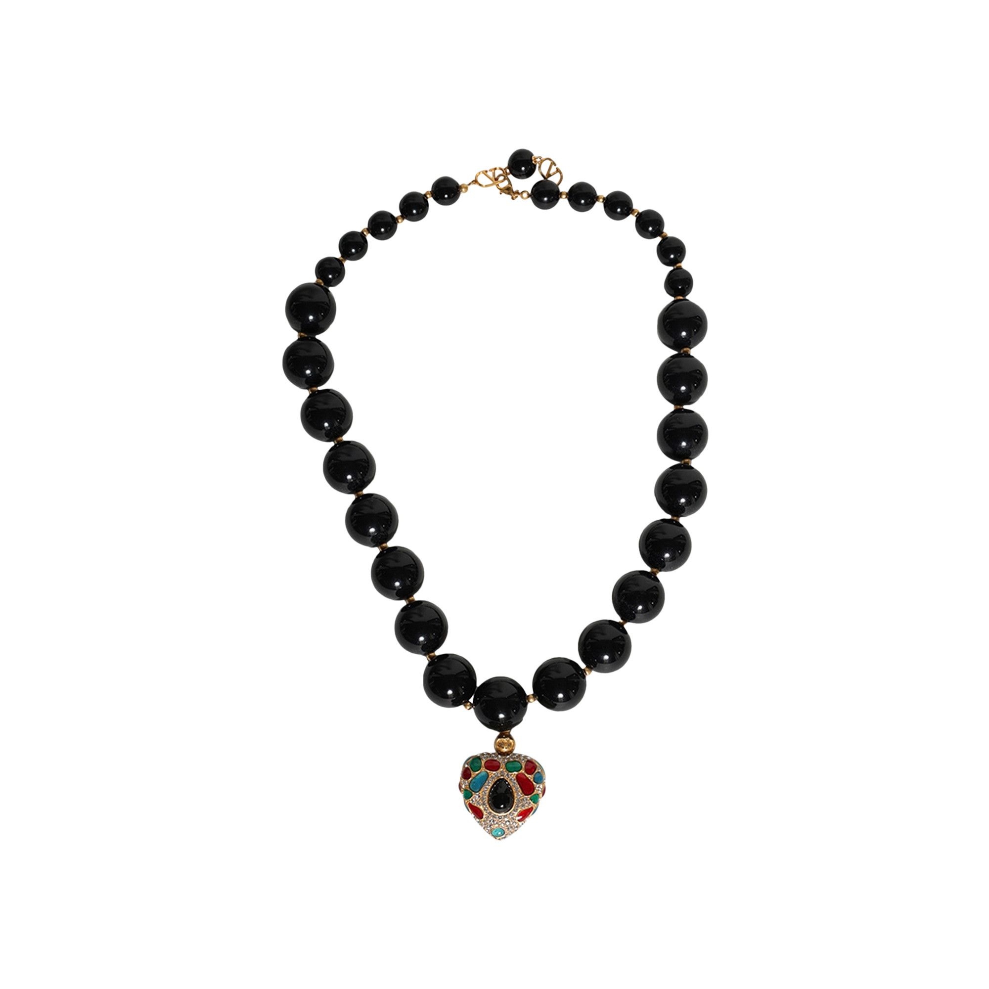 Valentino Coeur Royal Necklace 'Black' - 1