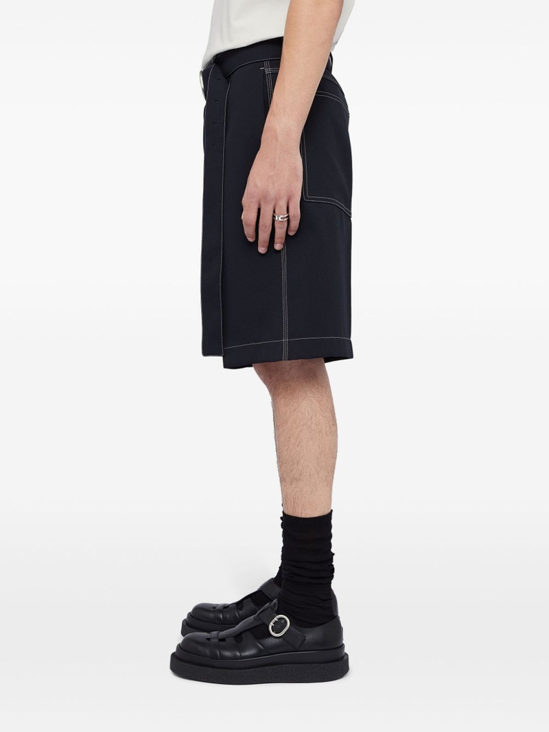 belted pleated shorts 4