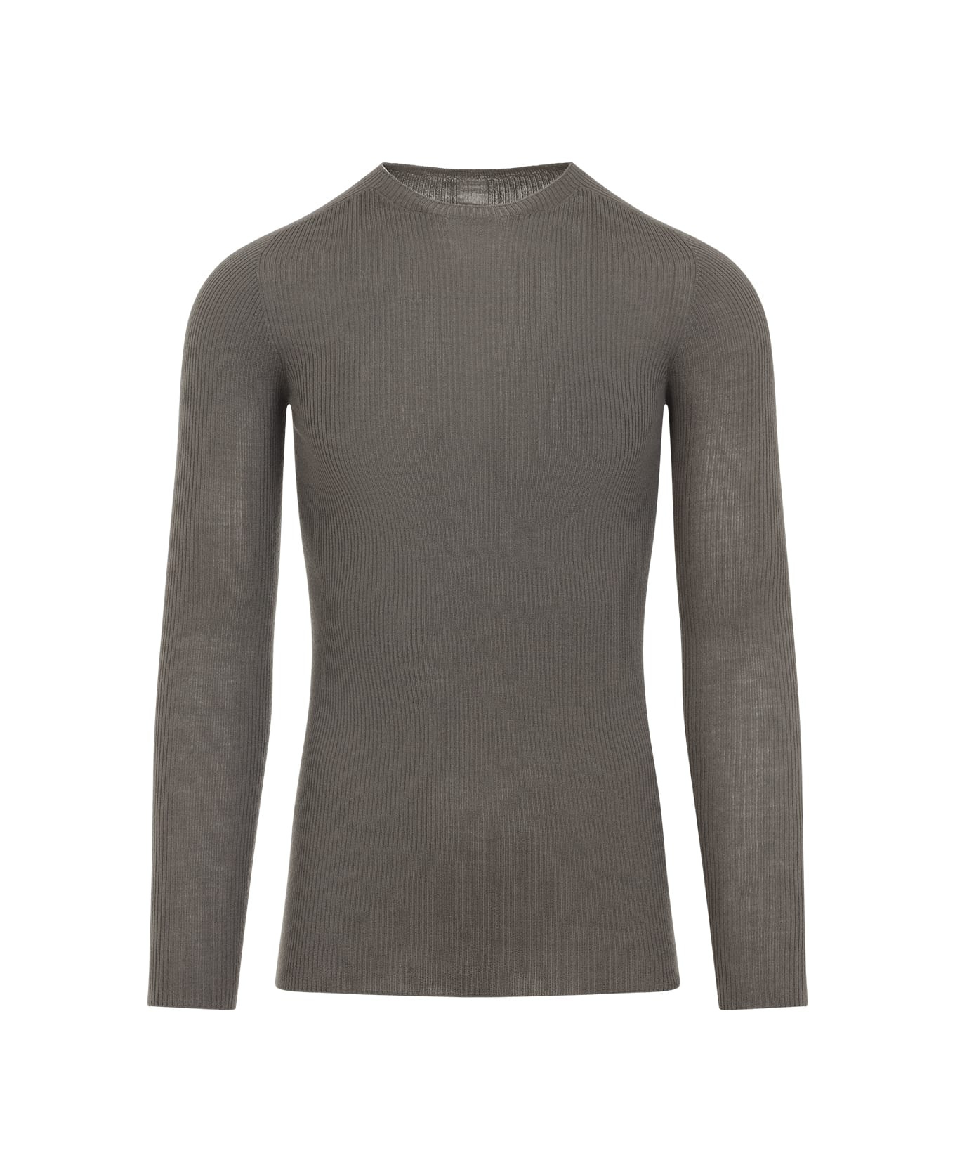 Ribbed Round Neck Pullover - 2