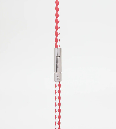 Tod's MYCOLORS BRACELET IN LEATHER - WHITE, RED outlook