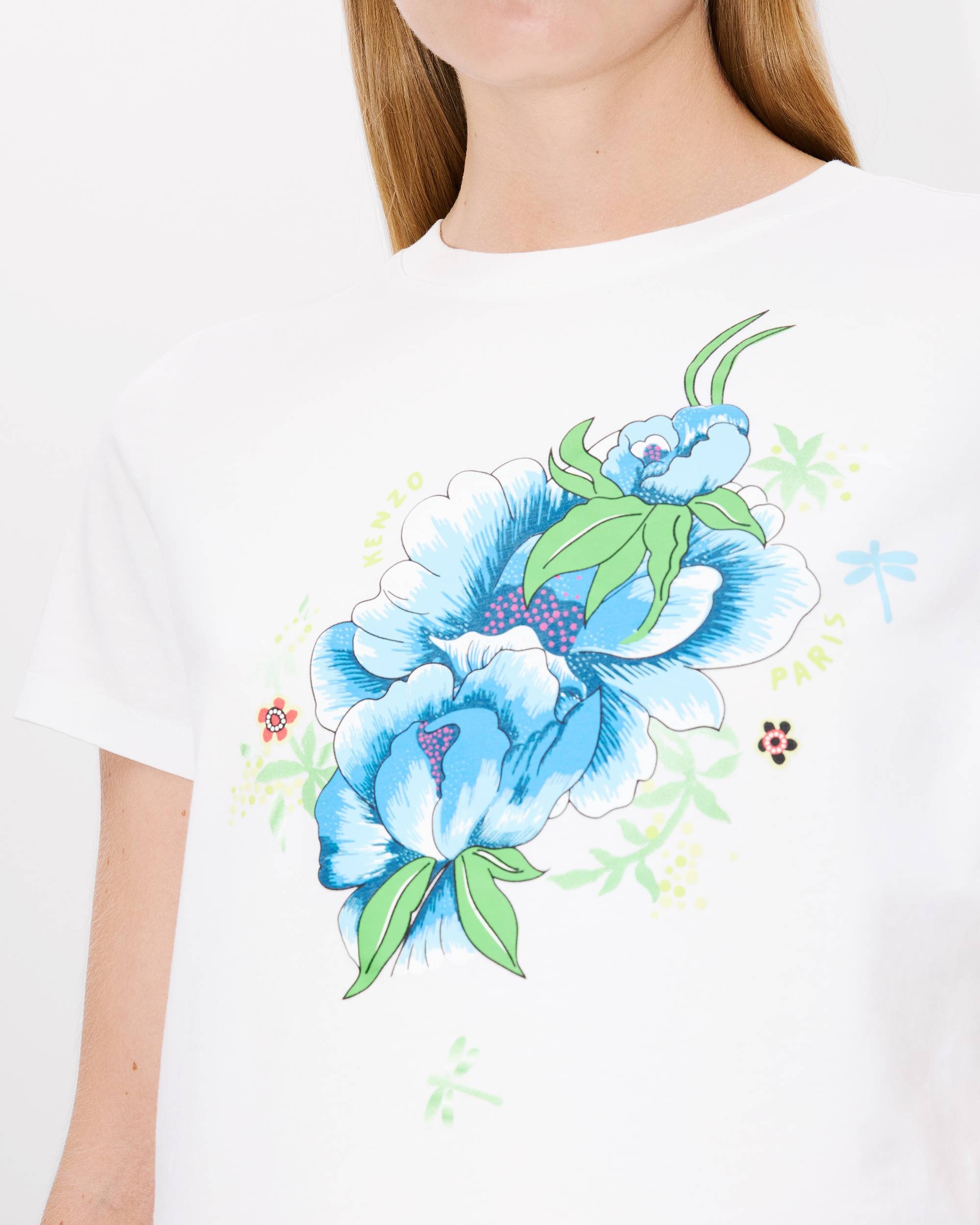 'KENZO Peonies' T-shirt in cotton - 6