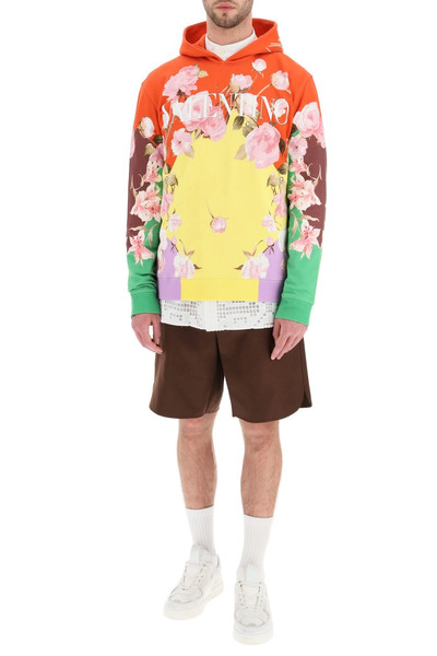 Valentino FLYING FLOWERS PRINT HOODIE outlook