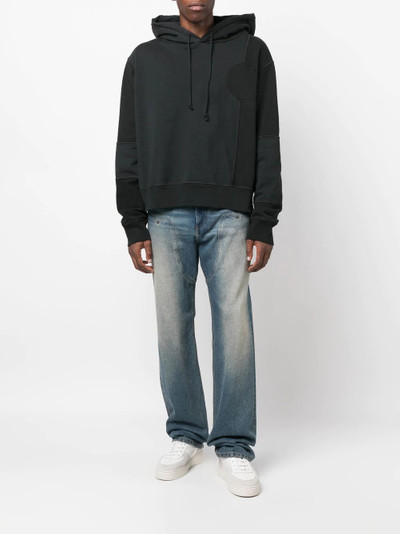 MM6 Maison Margiela patchwork drawstring cotton hoodie outlook