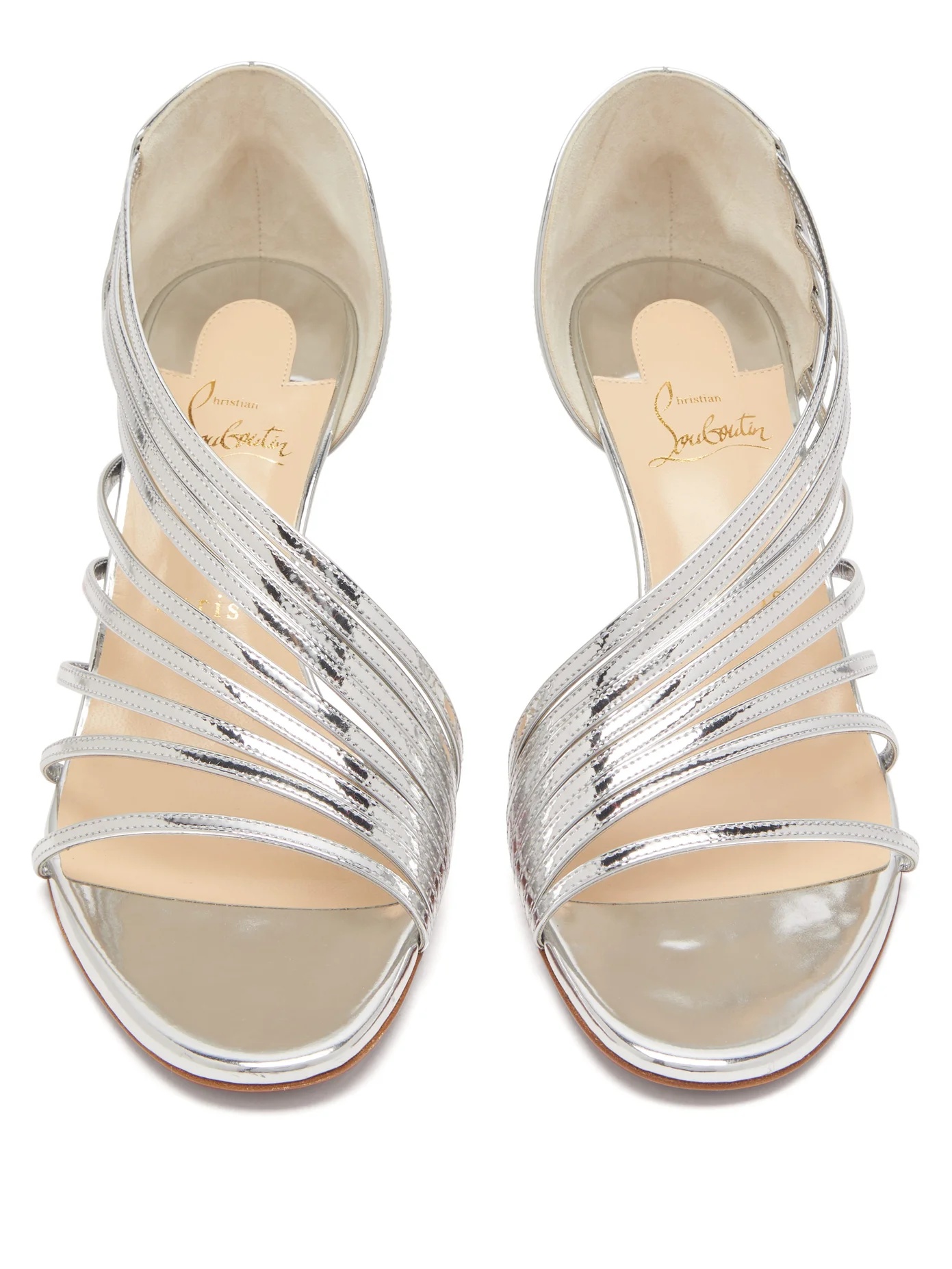 Norina 70 metallic-leather sandals - 5