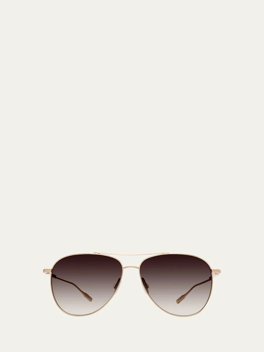 Trask Golden Titanium Aviator Sunglasses - 1