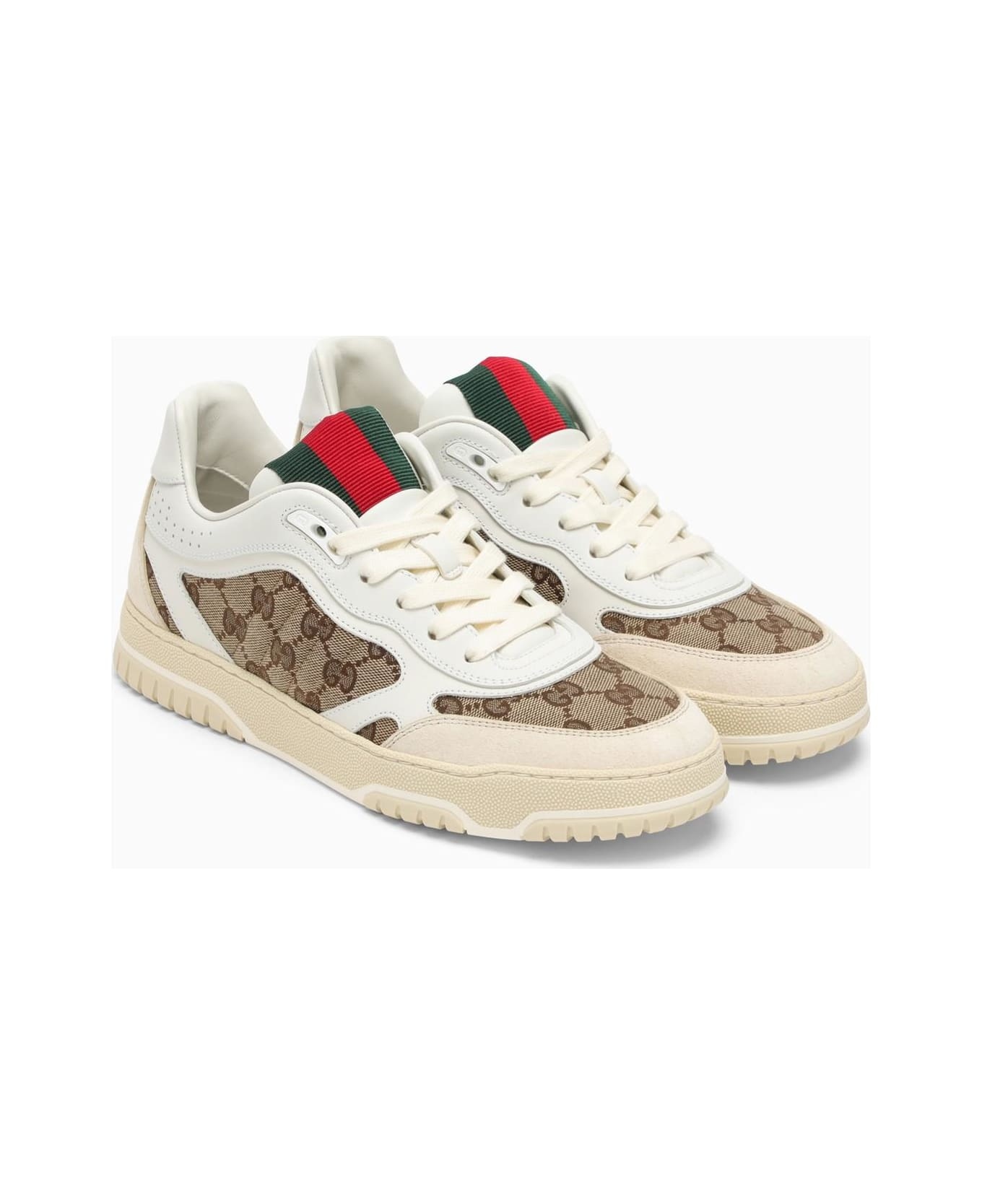 Re-web Sneaker In Ivory/beige/ebony Gg Fabric - 2