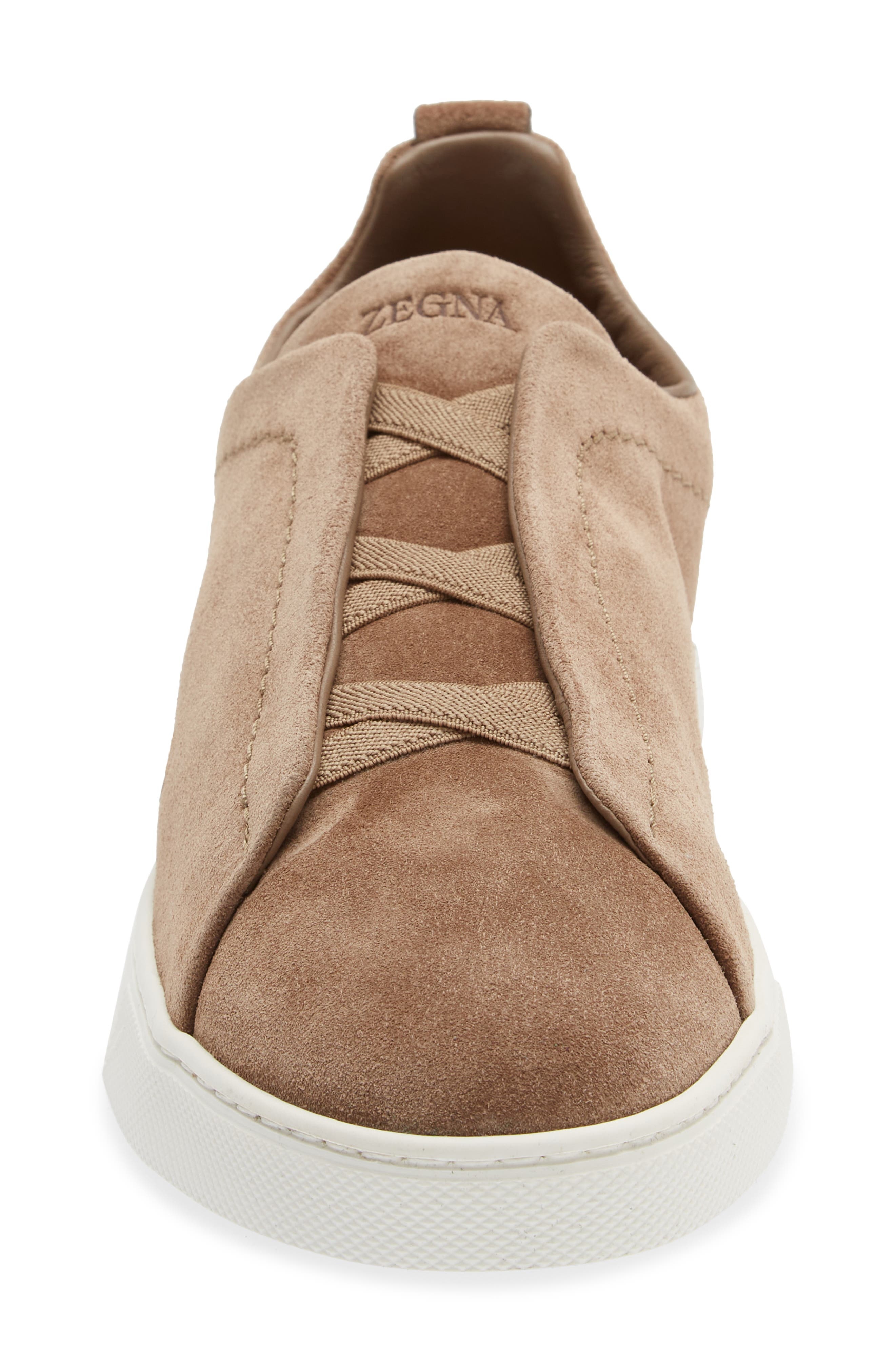 Triple Stitch Suede Slip-On Sneaker - 4