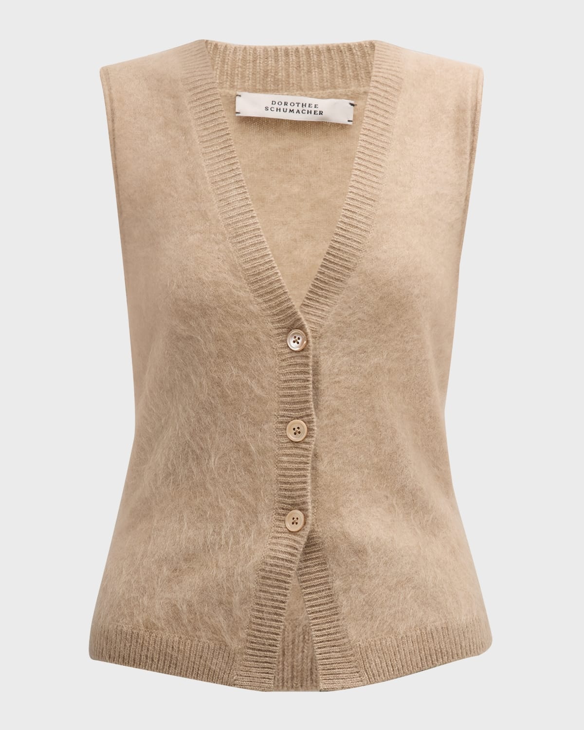 Fluffy Luxury Sleeveless Cashmere Top - 1