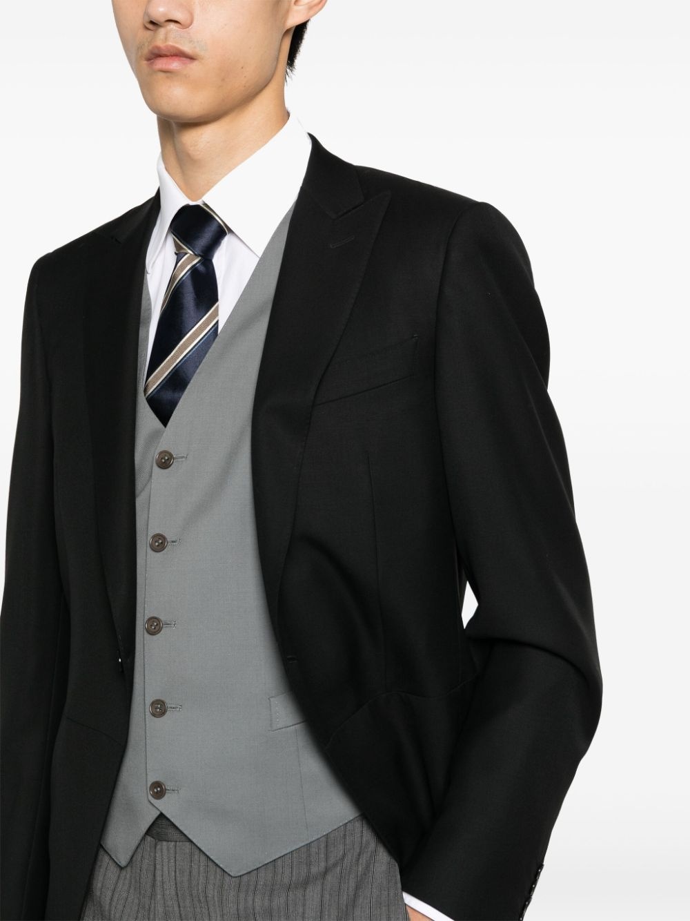 single-breasted wool suit - 6