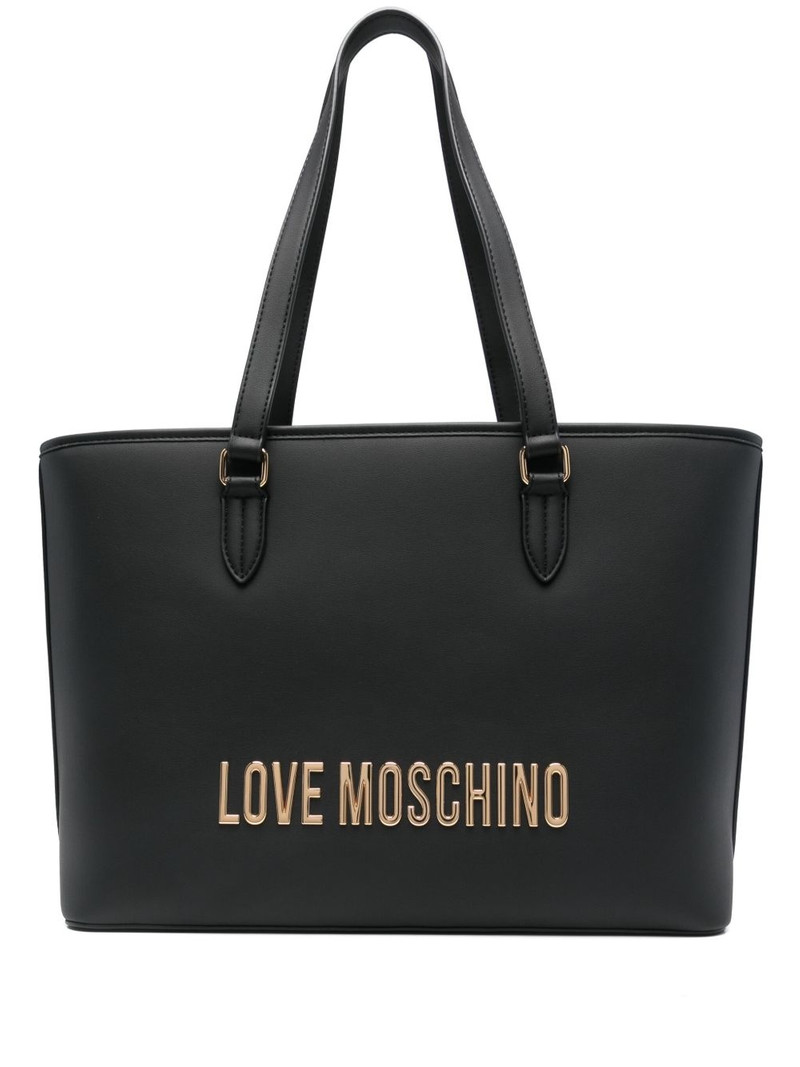 logo-lettering tote bag 1