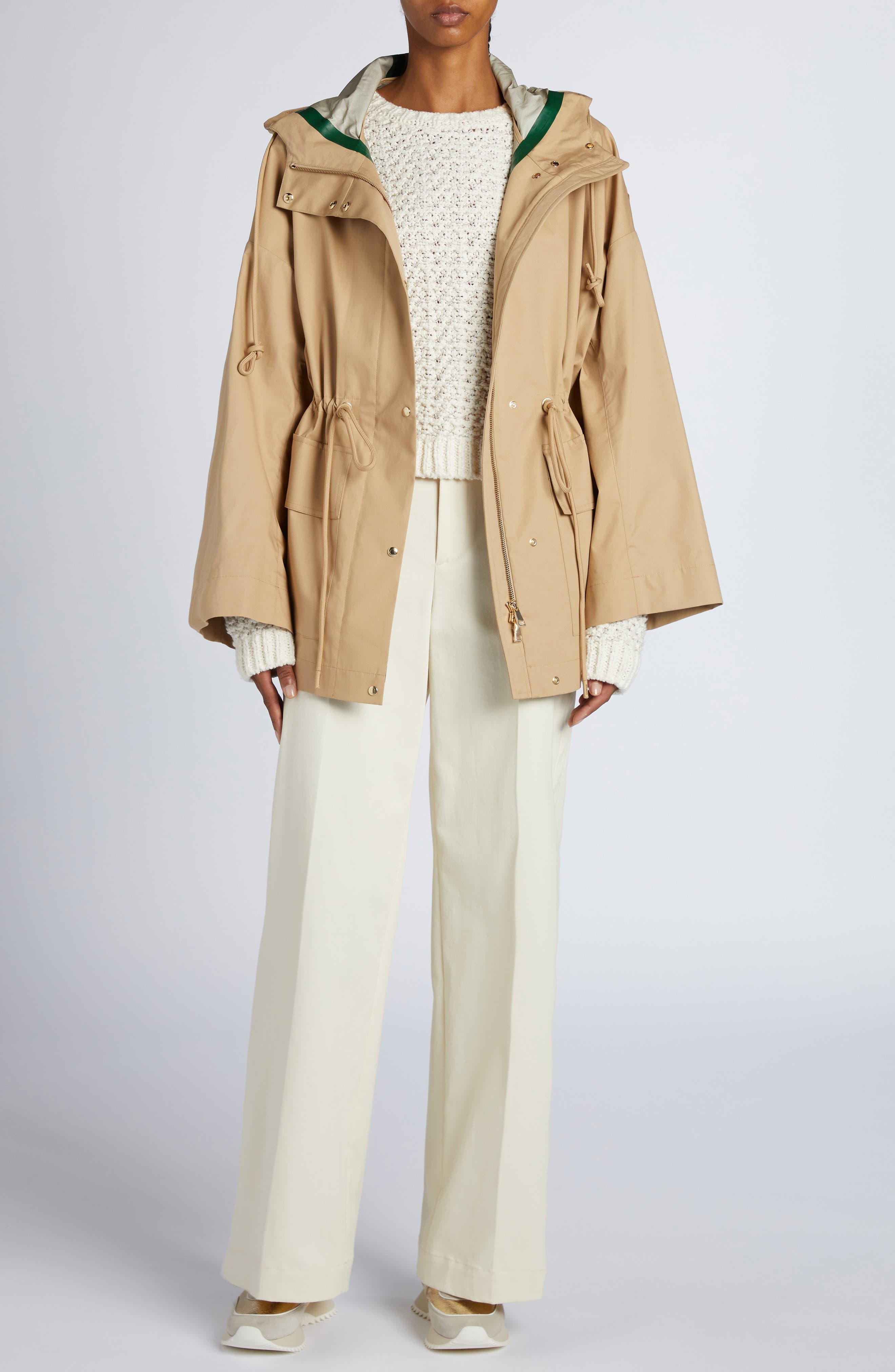 Moncler Gaillon Cotton Blend Parka in Beige at Nordstrom - 2