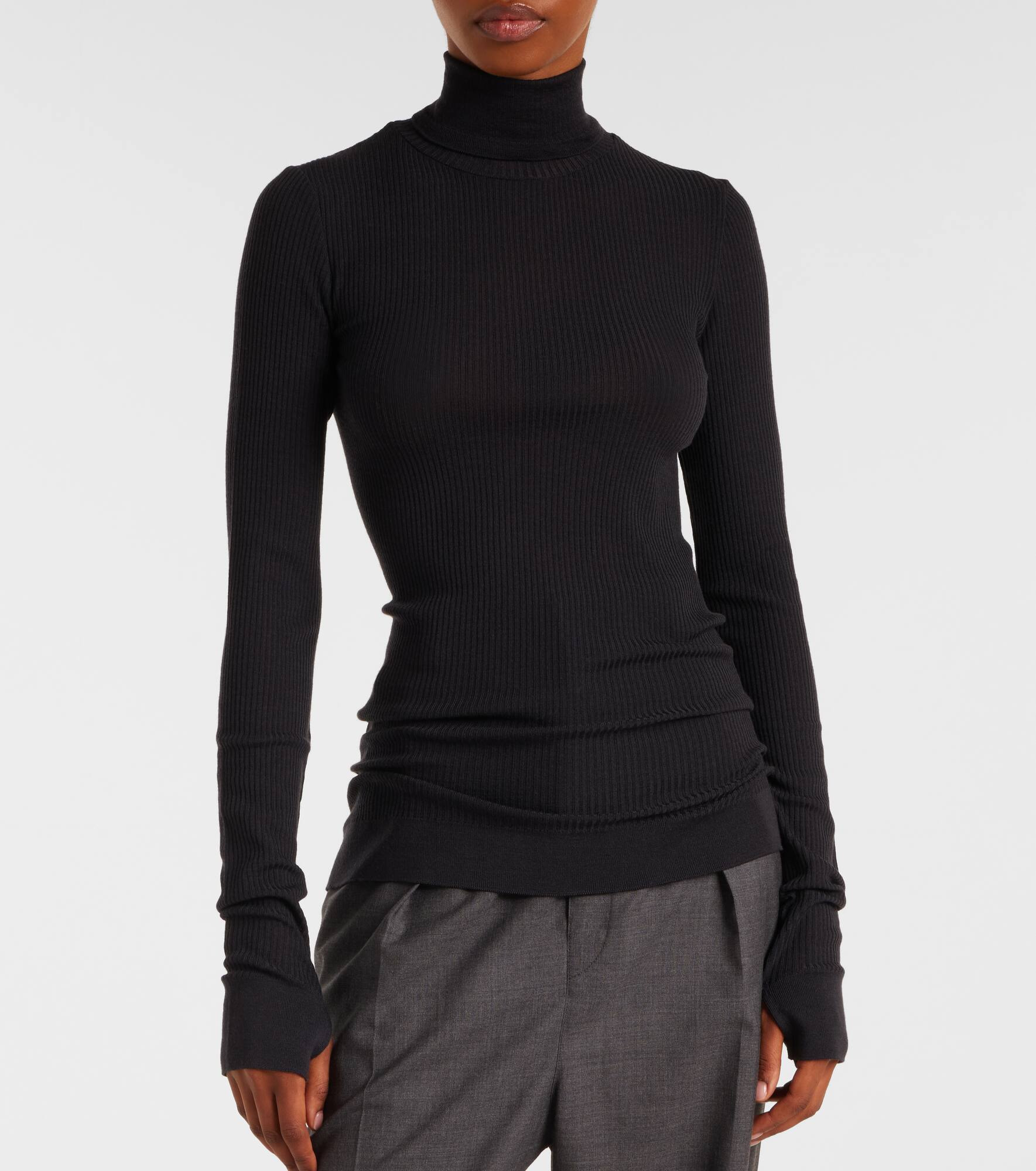 Wool turtleneck top - 5