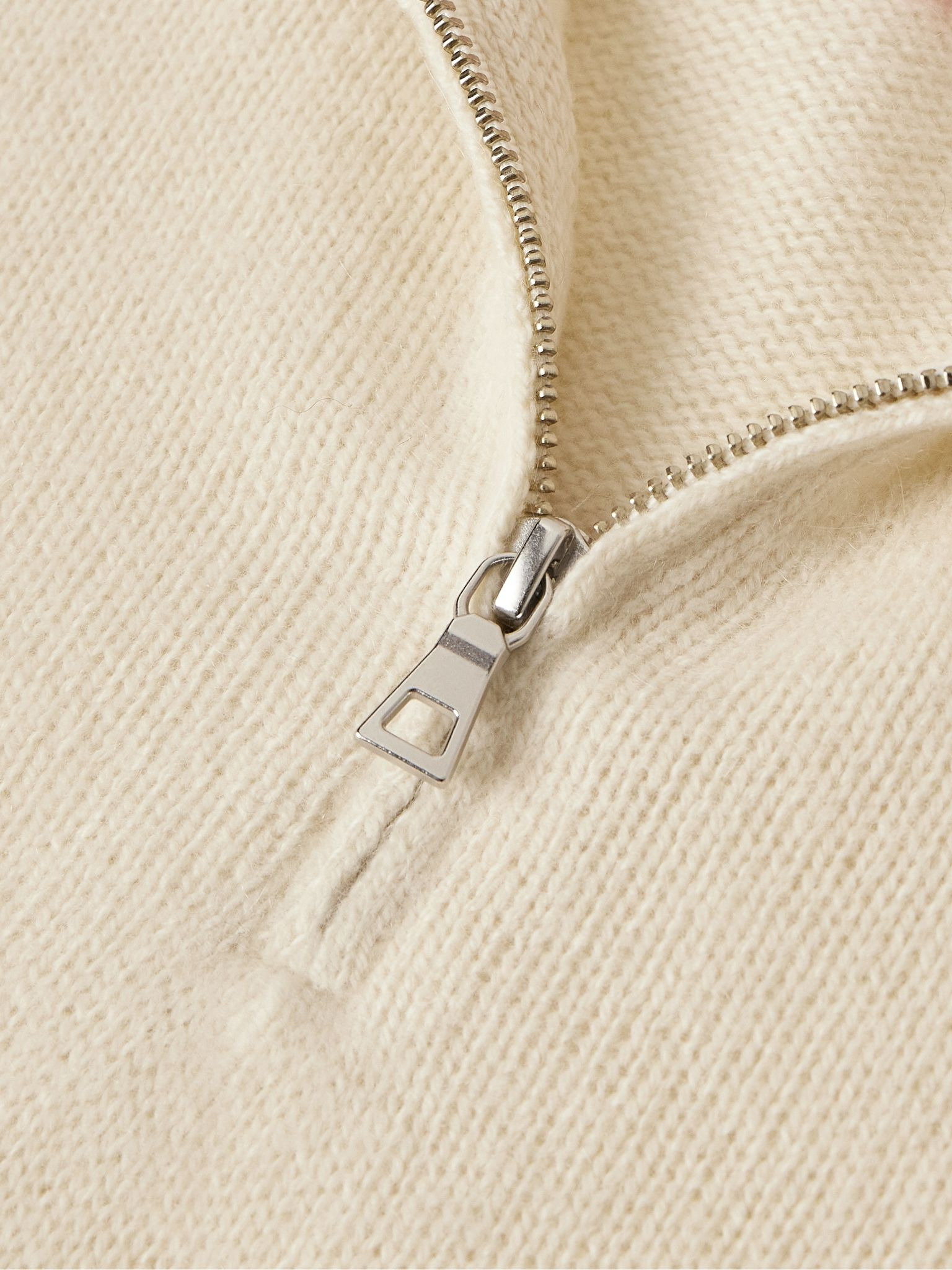Cashmere Half-Zip Sweater Cream - 4