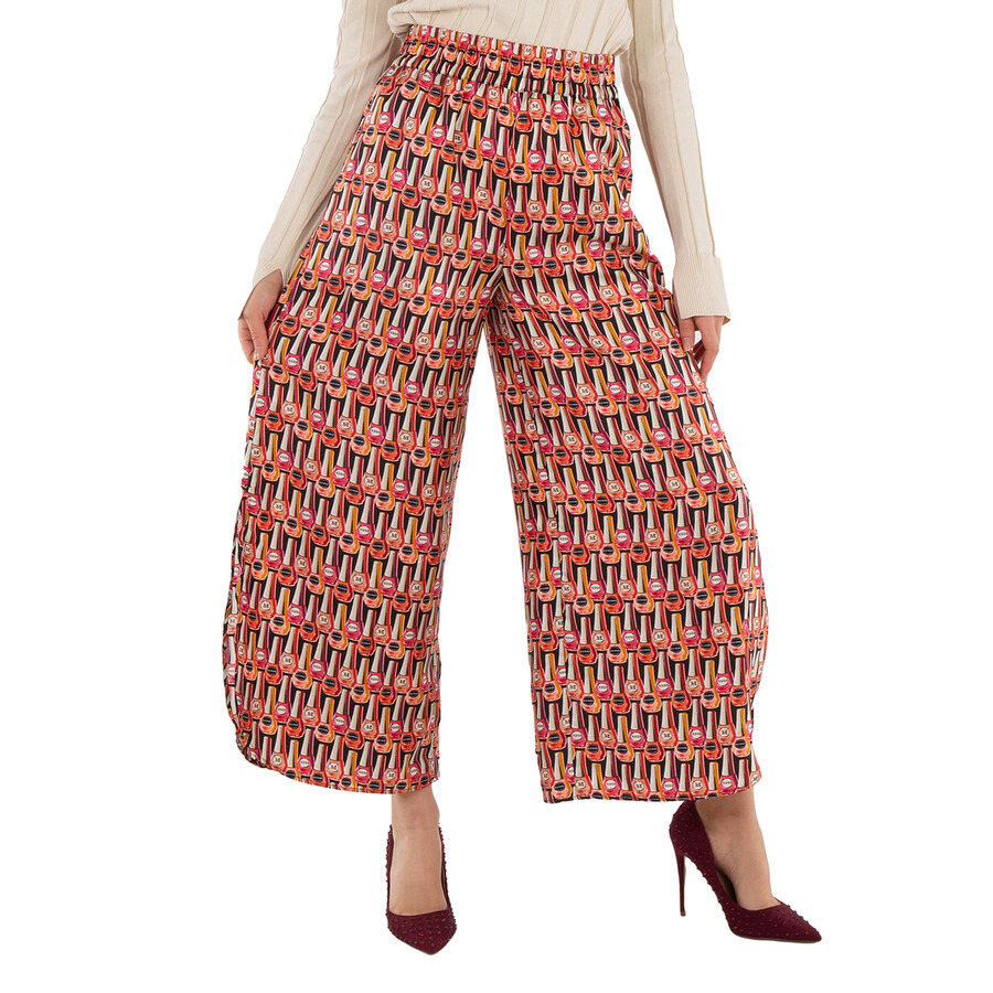 Max Mara Ladies Salmon Quark Nail Polish Prints Pants - 3