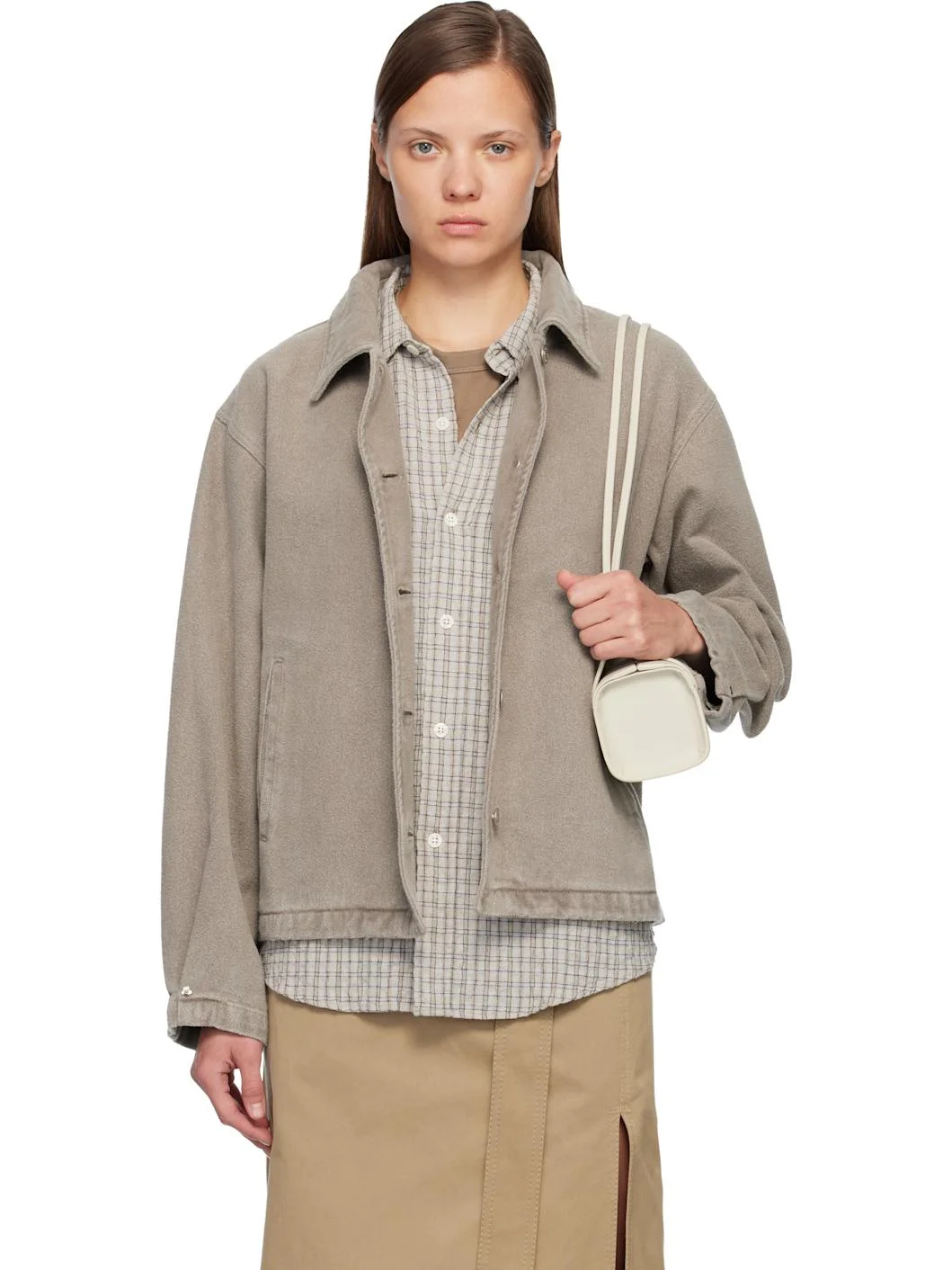 Beige Painters Denim Jacket - 1