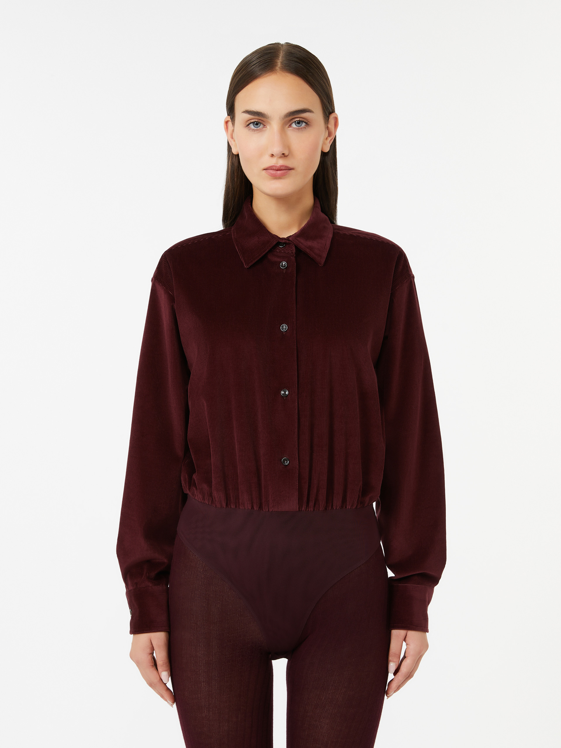FERTILE Velvet bodysuit shirt - 3