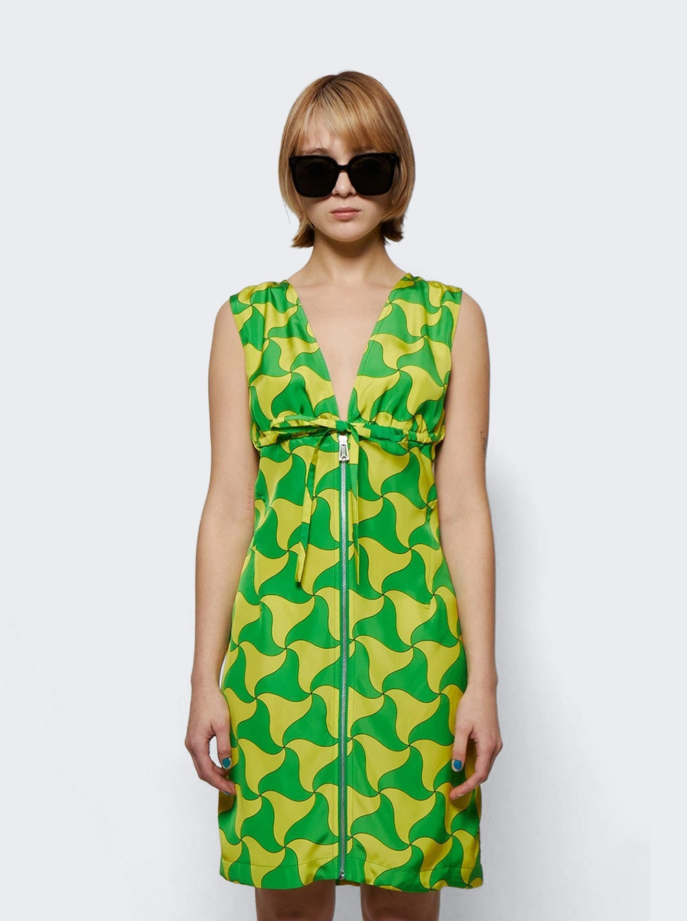 Wavy Triangle Print Dress Parakeet And Kiwi - 3