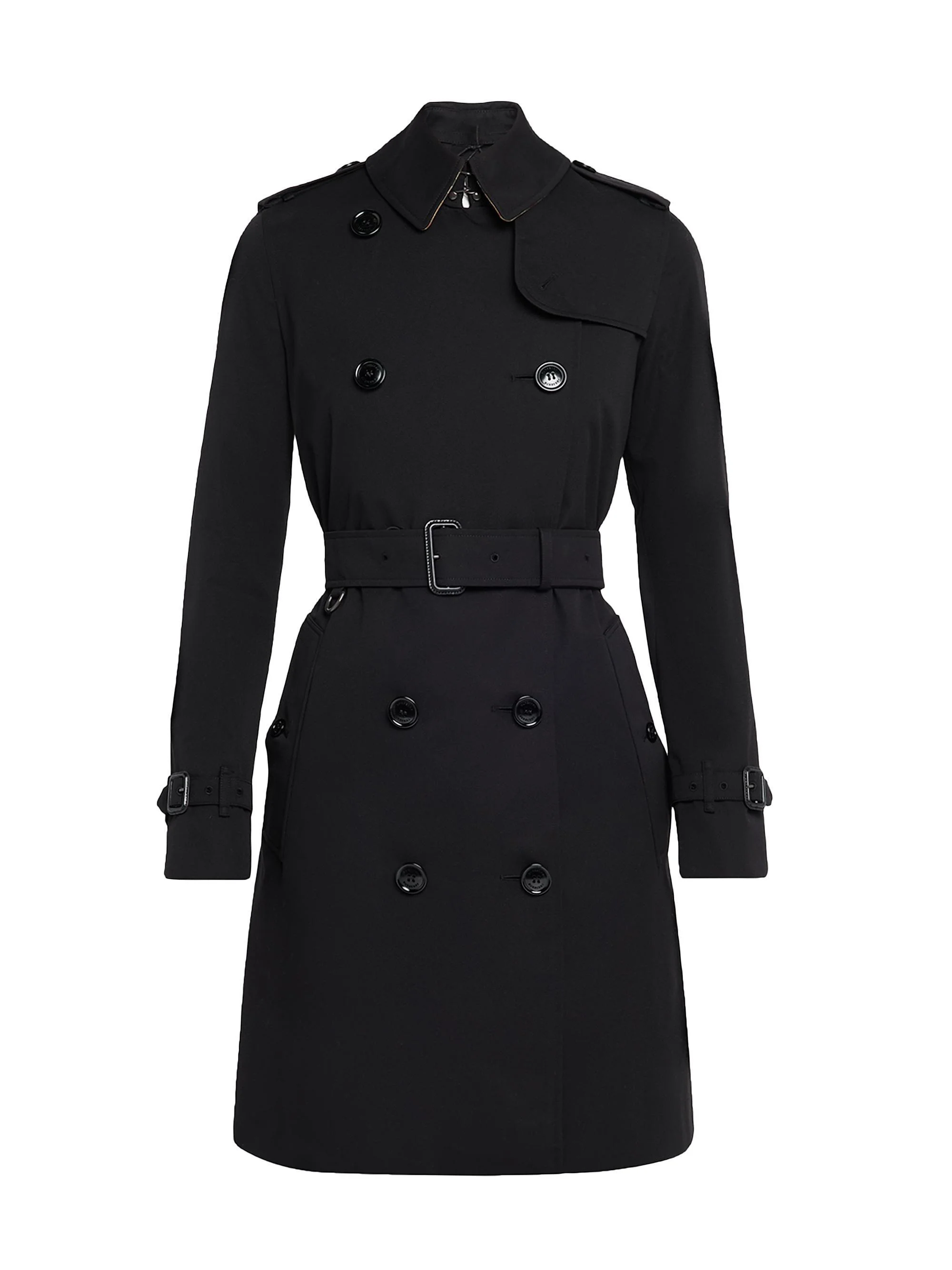 Women's Kensington Double-Breasted Trench Coat - Black - 1