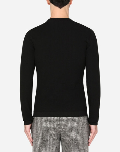 Dolce & Gabbana Round-neck fine-rib wool sweater outlook