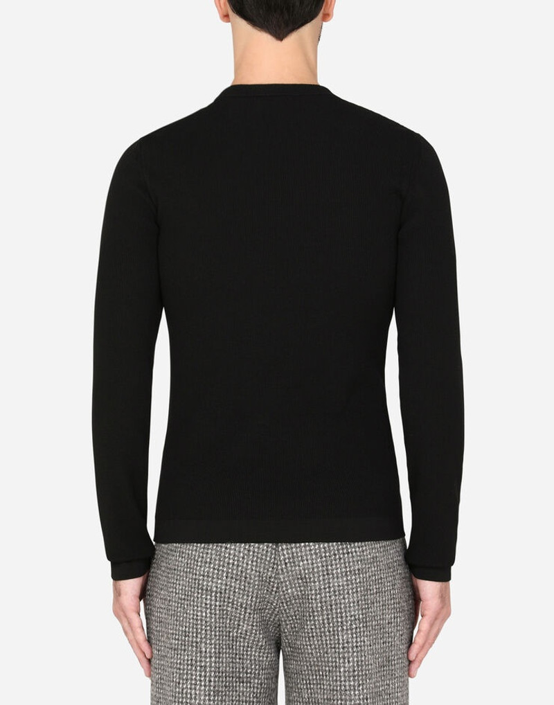 Dolce & Gabbana Round-neck fine-rib wool sweater outlook
