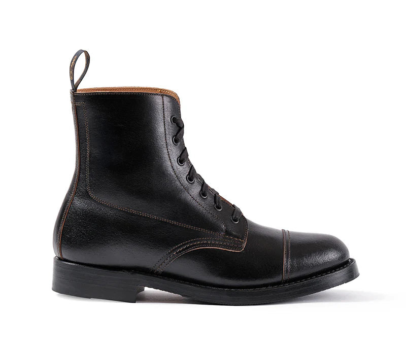 PRE-SALE LK-048 Montgomery Boots Horween SHF Horsehide Black - 4