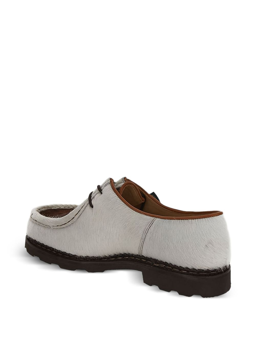 calf-hair lace-up derby shoes - 4