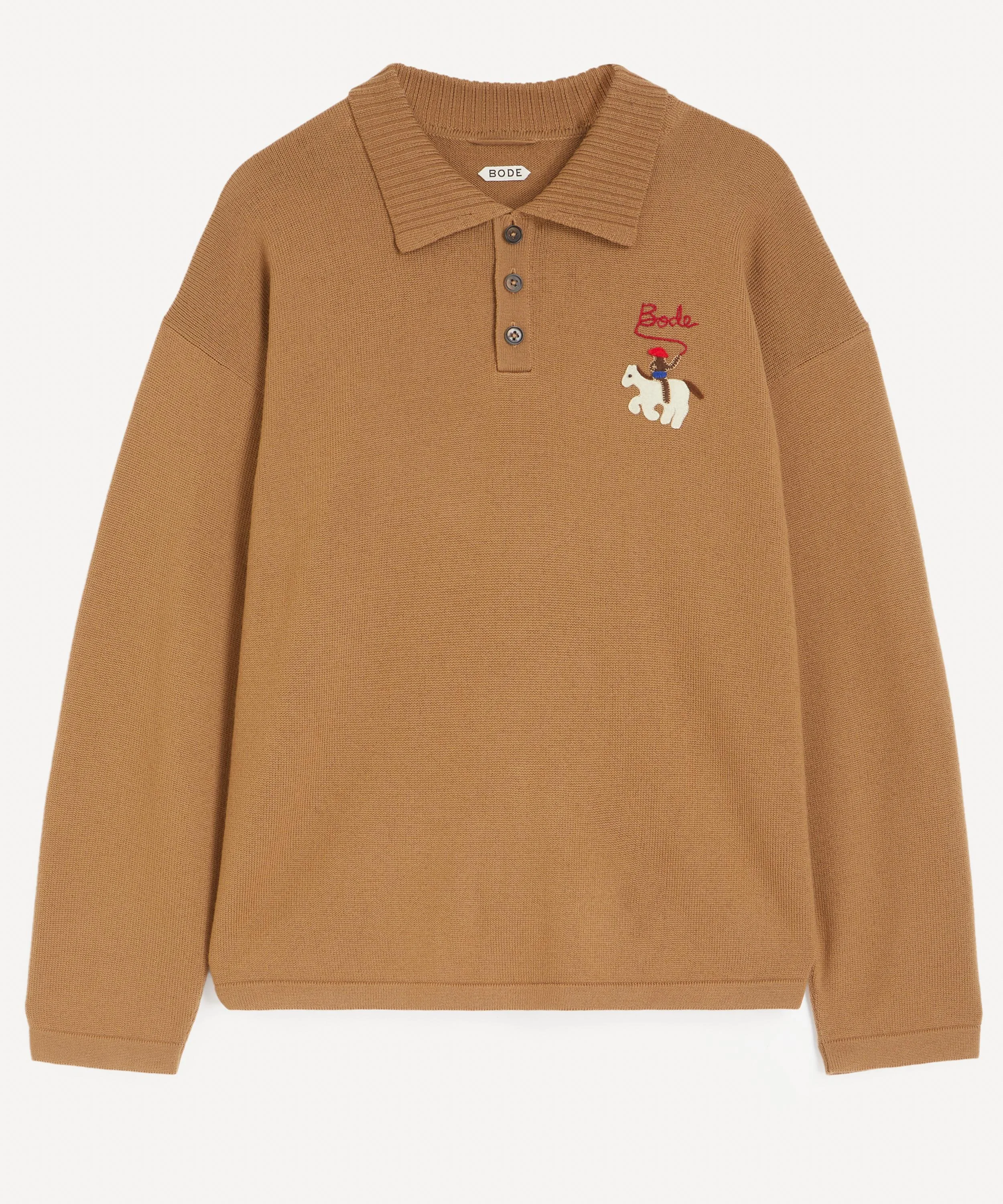 Cowboy Appliqué Polo Jumper - 1