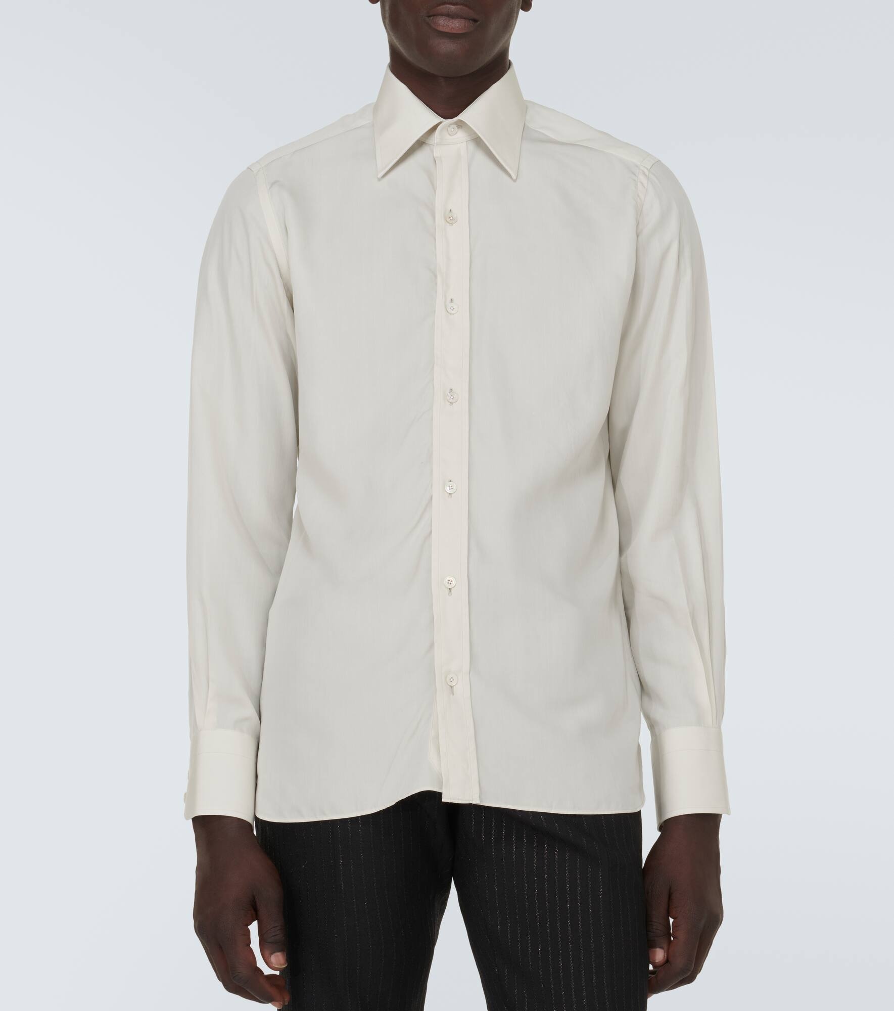 Striped lyocell-blend shirt - 3