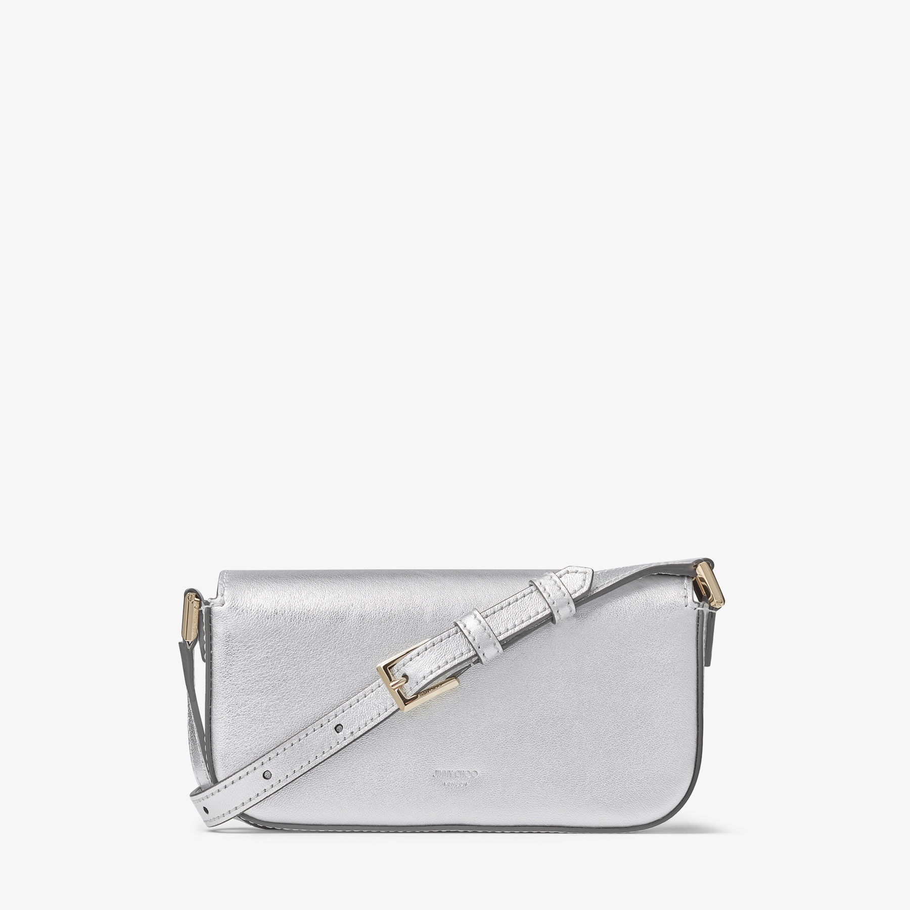 Varenne Mini Shoulder
Silver Metallic Nappa Mini Shoulder Bag with JC Emblem - 7