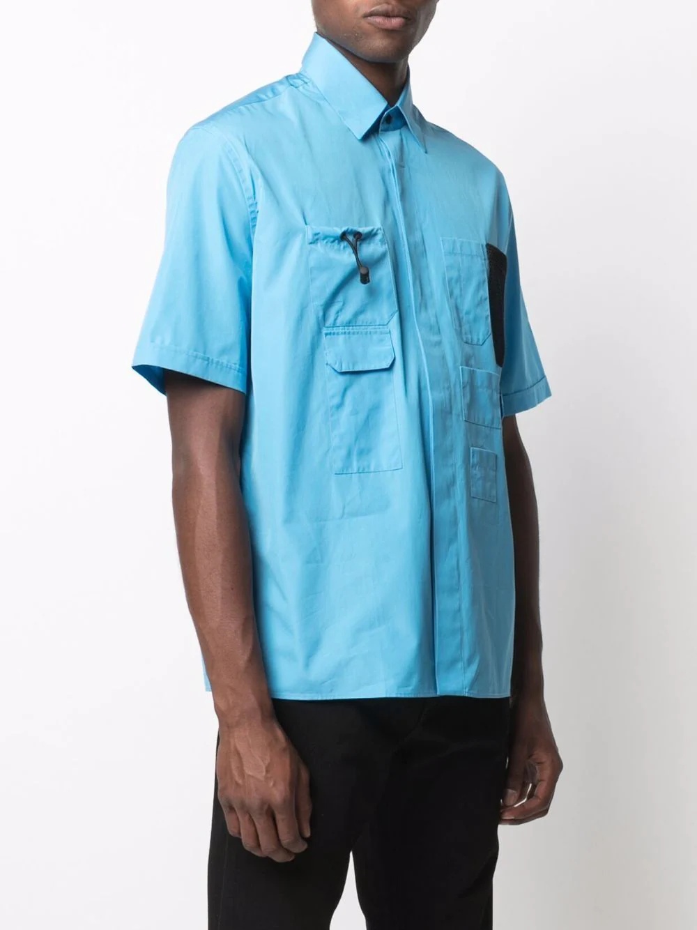 multiple-pocket short-sleeve shirt - 3