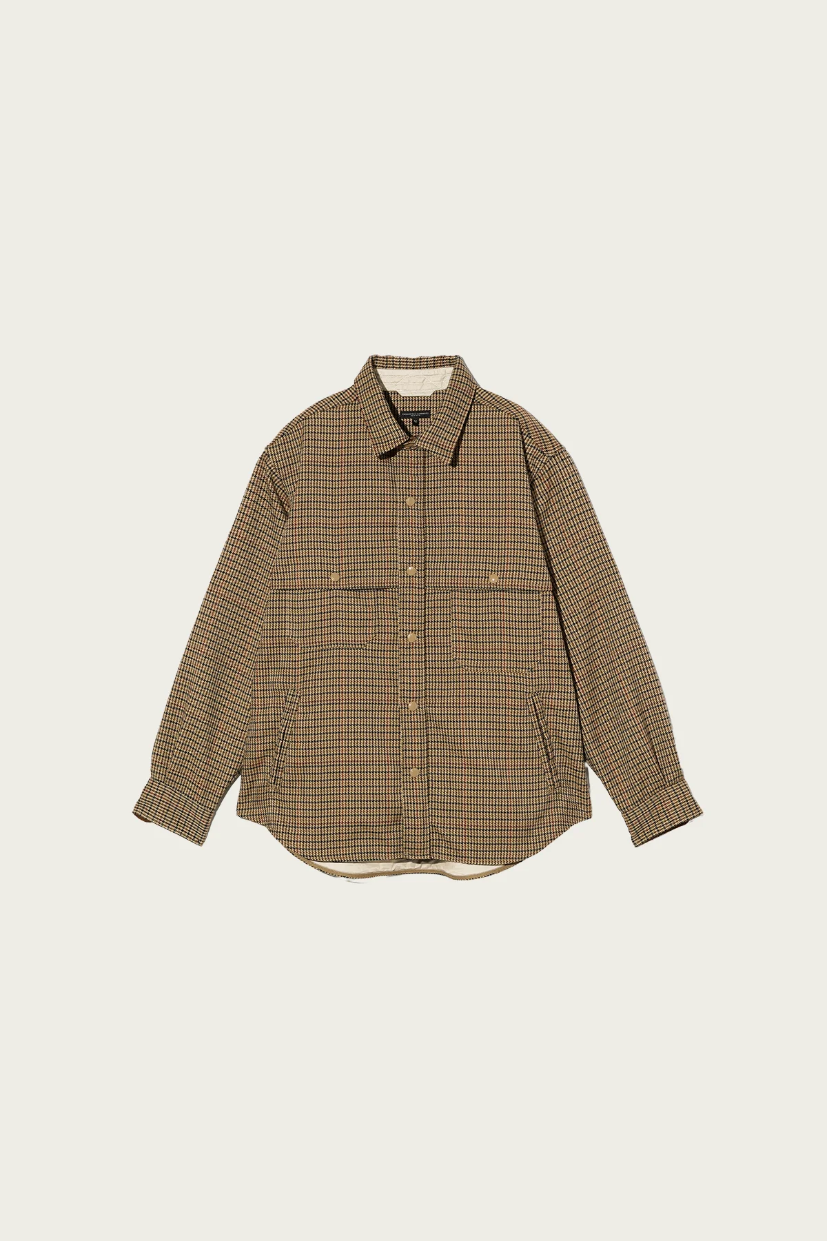 Stag Shirt Jacket - Brown Polyester Gunclub Check - 1